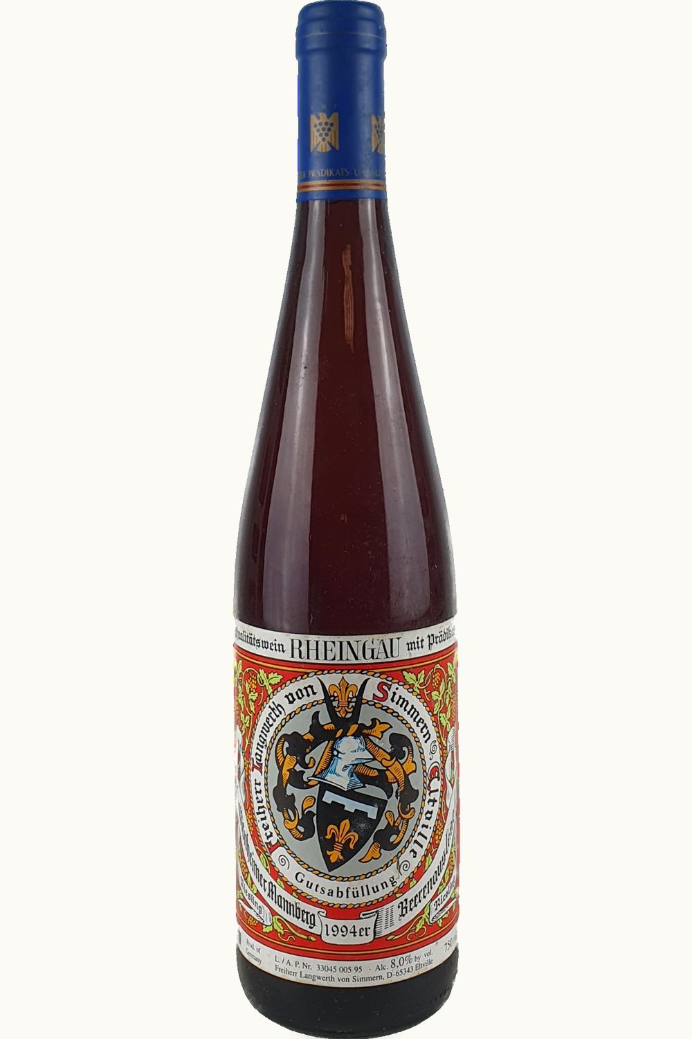 Freiherr Langwerth Freiherr Langwerth Hattenheimer Nussbrunnen Riesling TBA, 1997