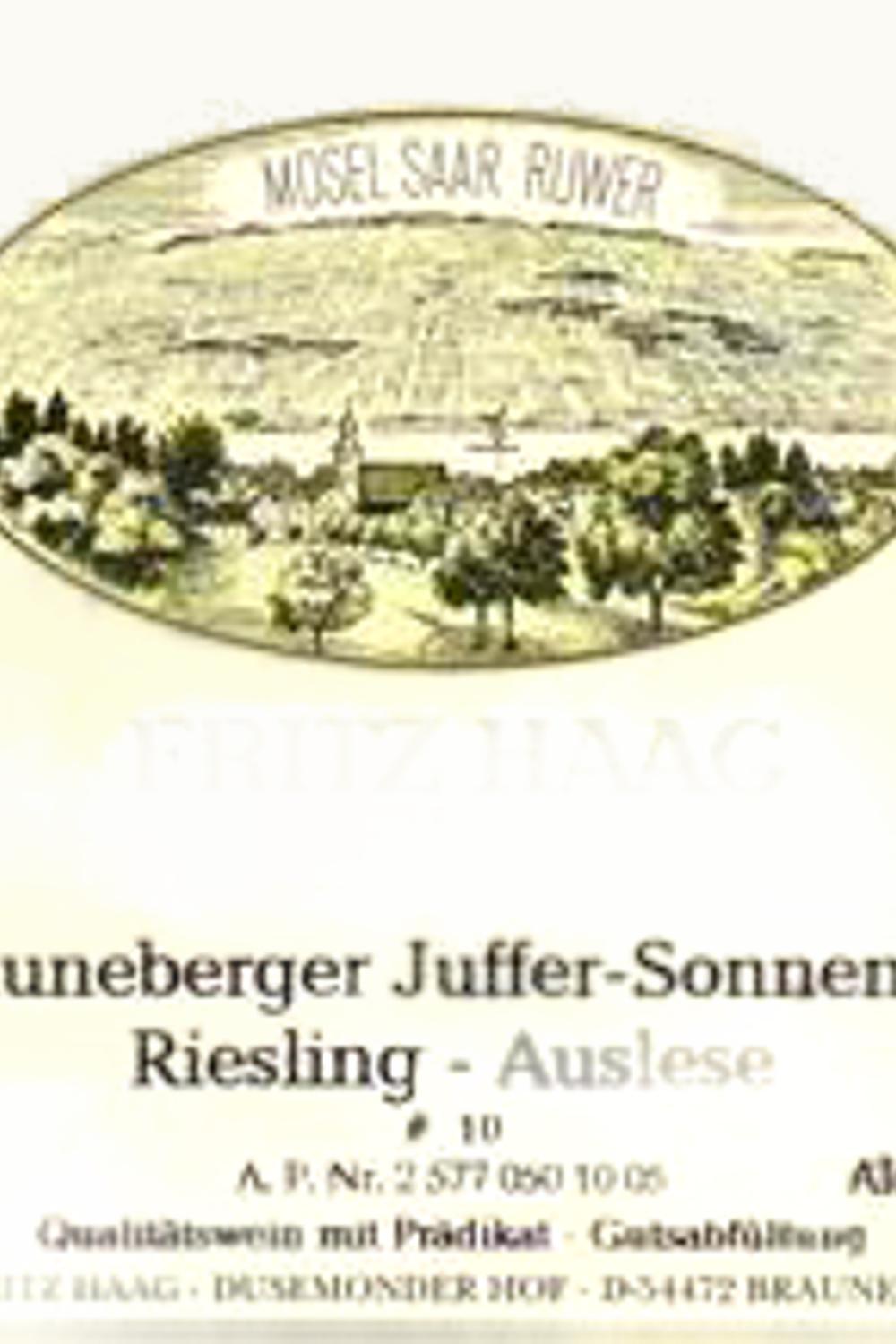 Fritz Haag Fritz Haag Brauneberger Juffer-Sonnenuhr Riesling Auslese Fuder 10, 1997