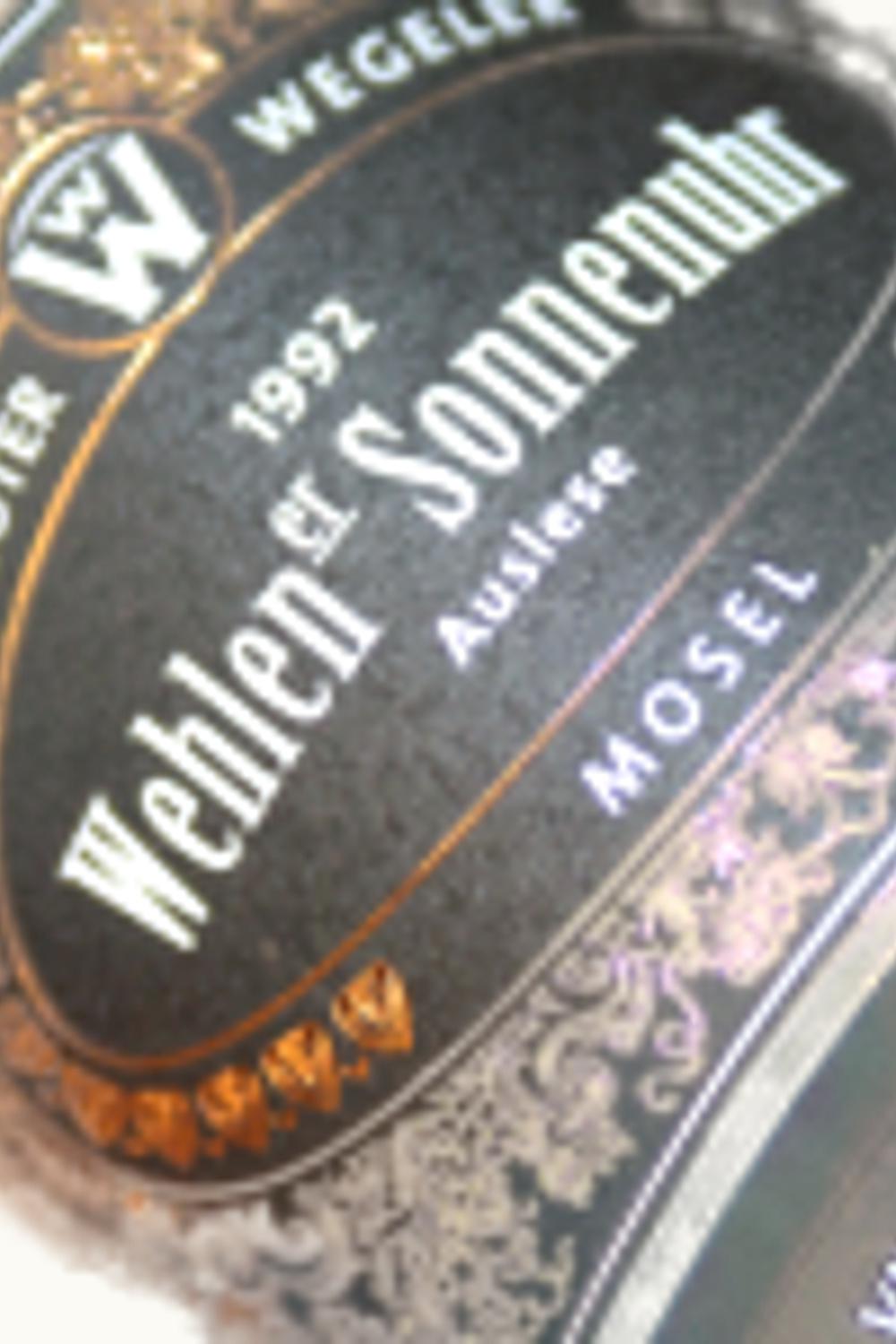 Wegeler Wegeler Wehlener Sonnenuhr Riesling Auslese, 1997