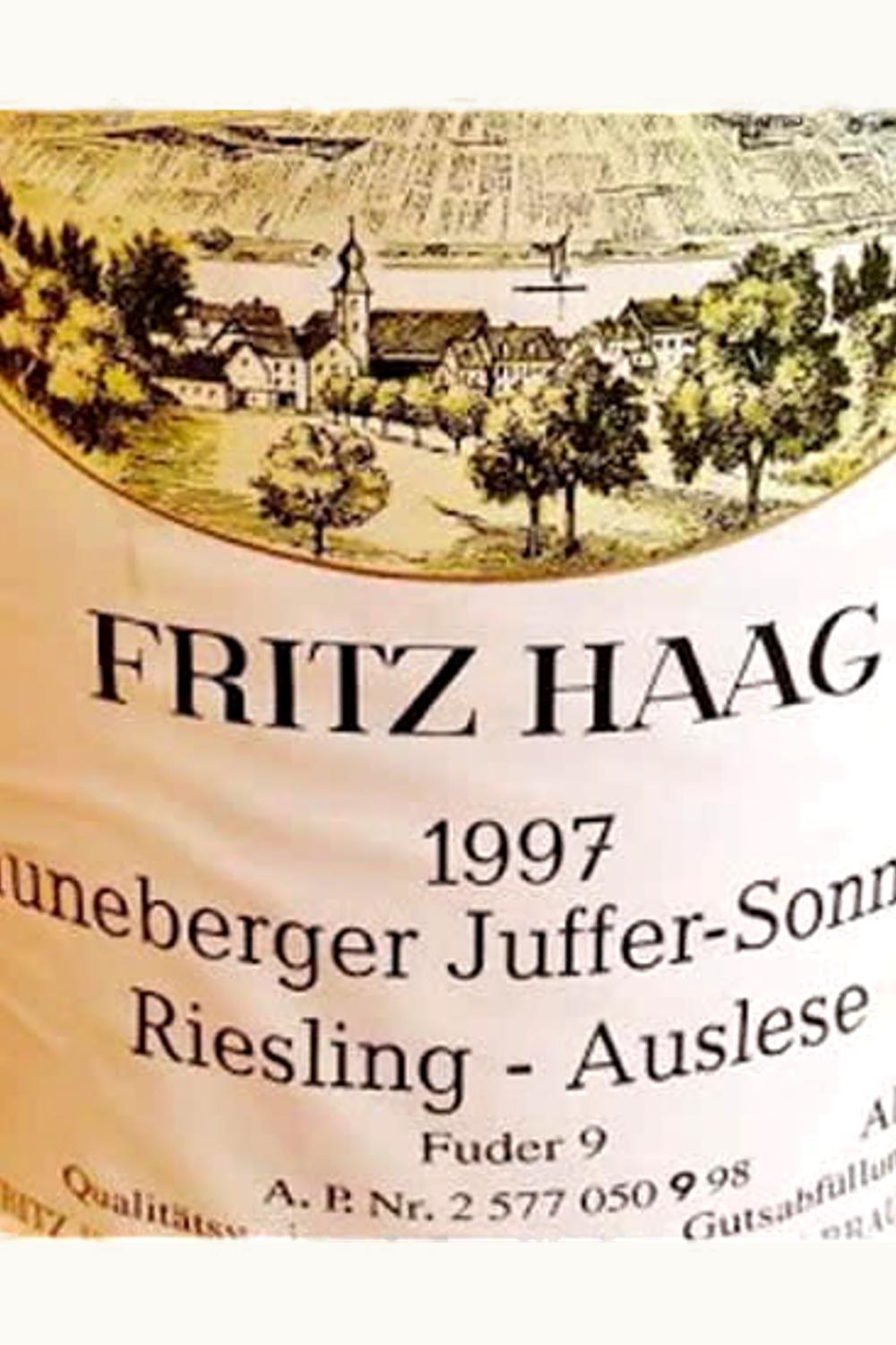 Fritz Haag Fritz Haag Brauneberger Juffer-Sonnenuhr Riesling BA Fuder Eighteen, 1997