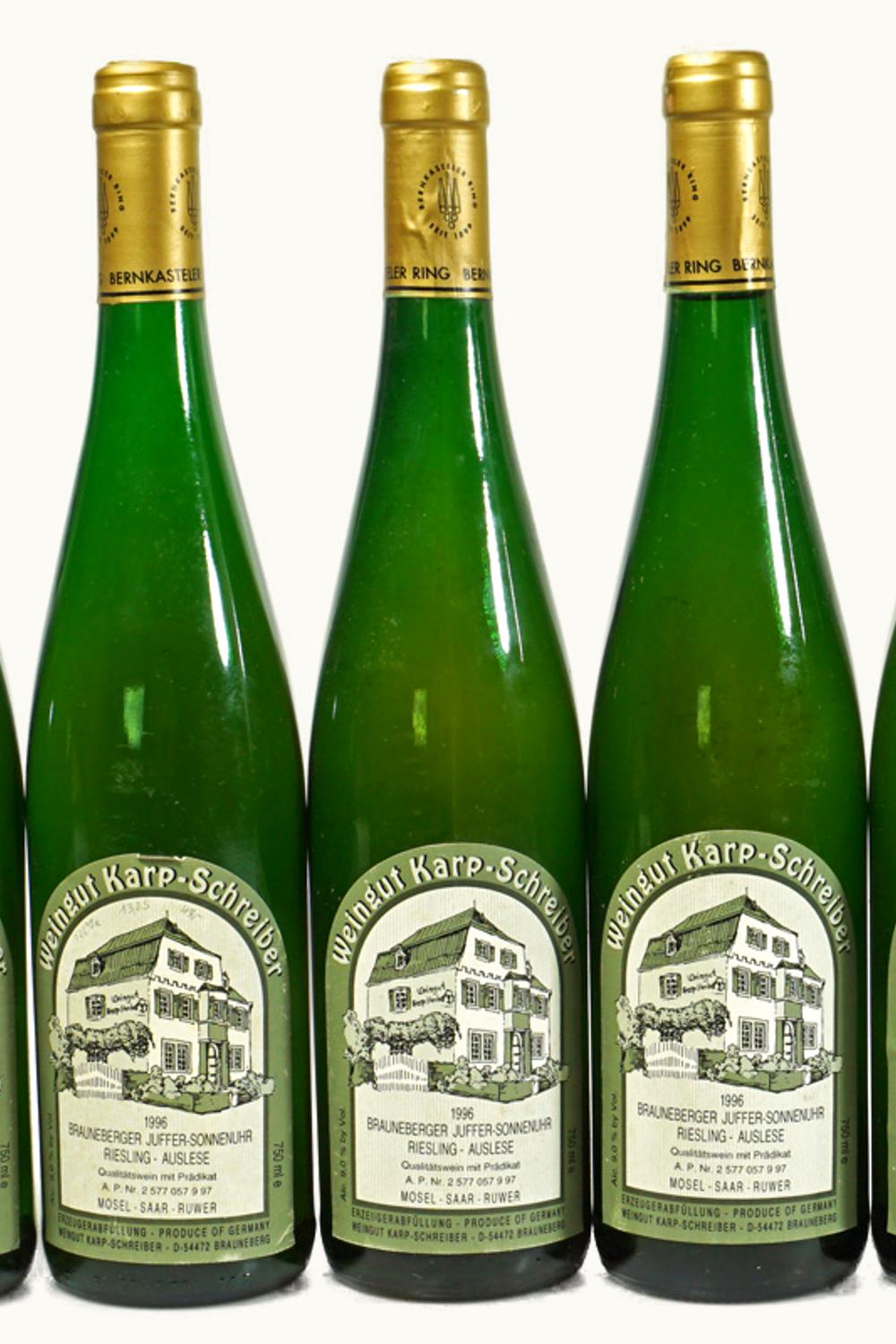 Karp-Schreiber Karp-Schreiber Brauneberger Juffer-Sonnenuhr Riesling Auslese Gold Cap, 1996