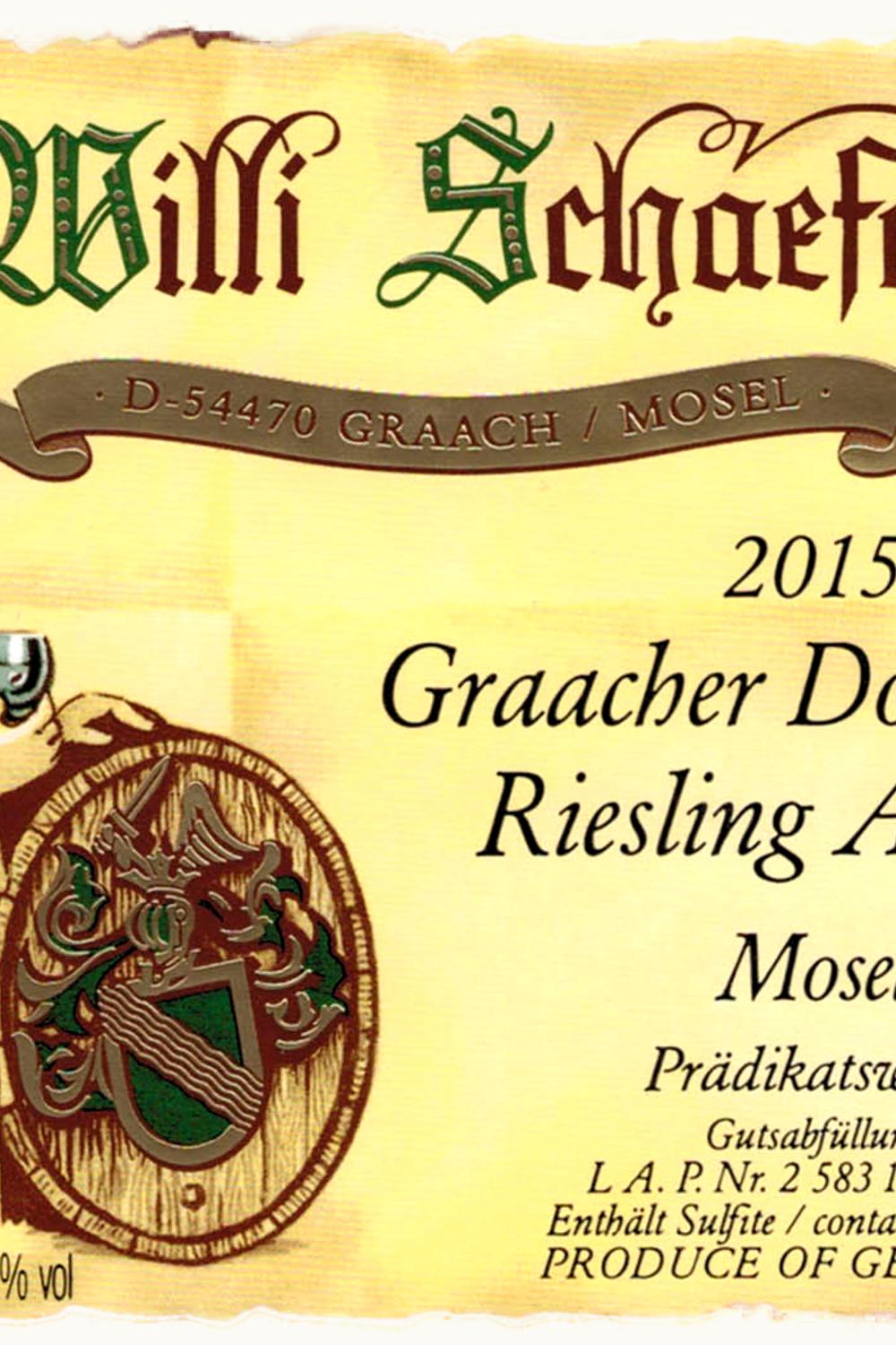 Willi Schaefer Willi Schaefer Graacher Domprobst Riesling Auslese, 1994