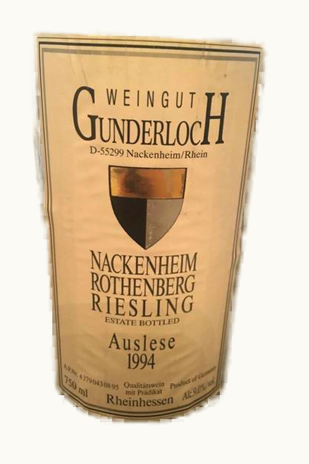 Gunderloch Gunderloch Nackenheim Rothenberg Riesling BA, 1994