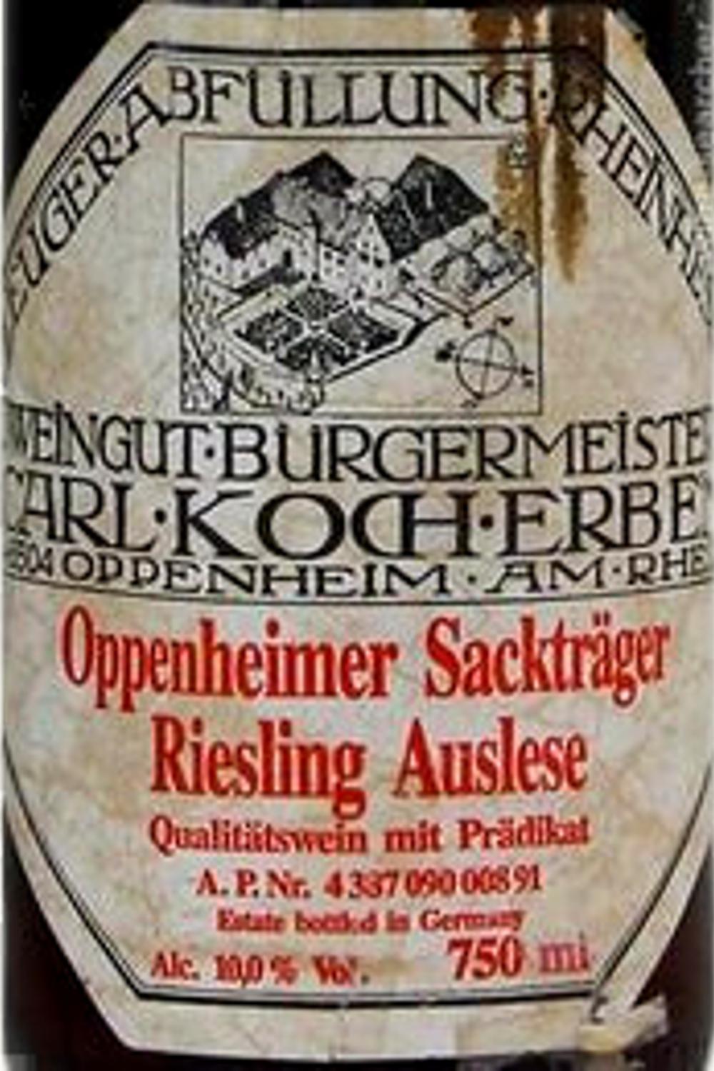 Bürgermeister Carl Koch Bürgermeister Carl Koch Kreuz Silvaner BA, 1994
