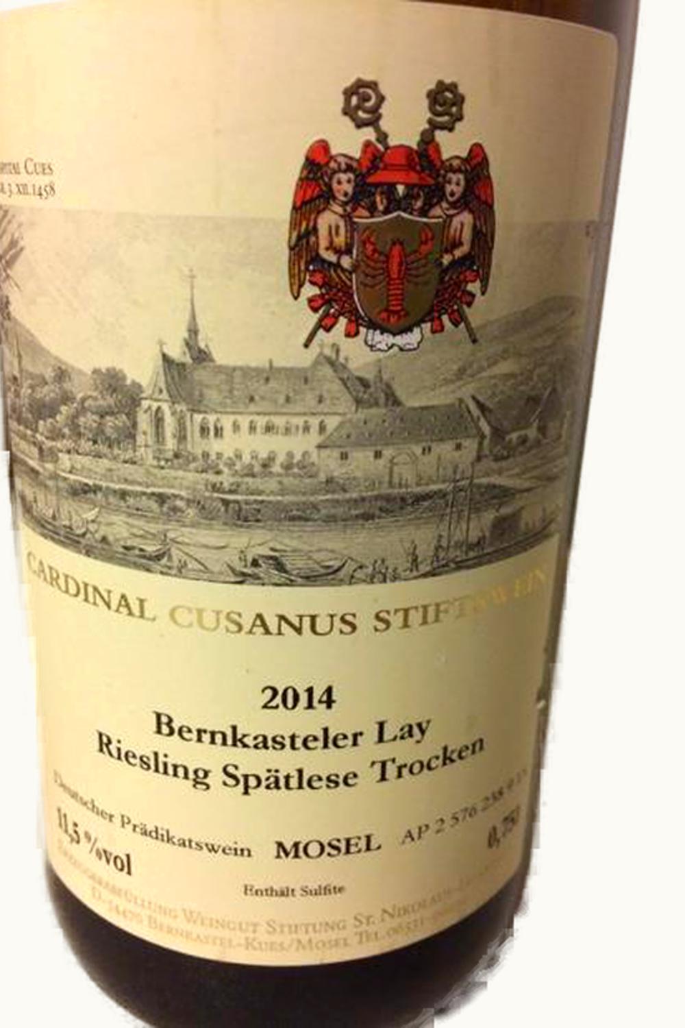 St. Nikolaus Hospital St. Nikolaus Hospital Cardinal Cusanus Stiftswein Lieser Süssenberg Riesling Spätlese Halbtrocken, 1992