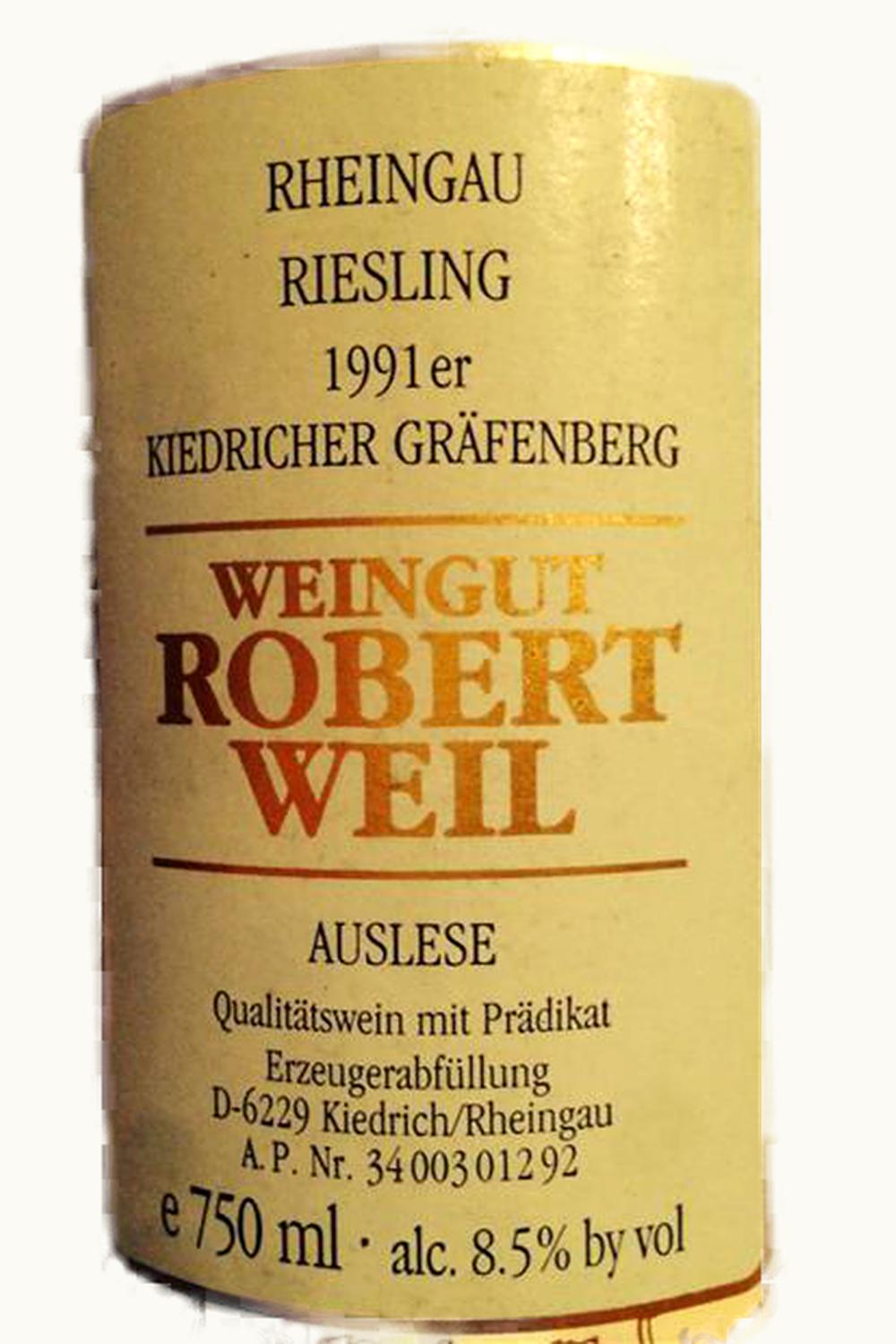 Robert Weil Robert Weil Grafenberg Riesling Auslese, 1990