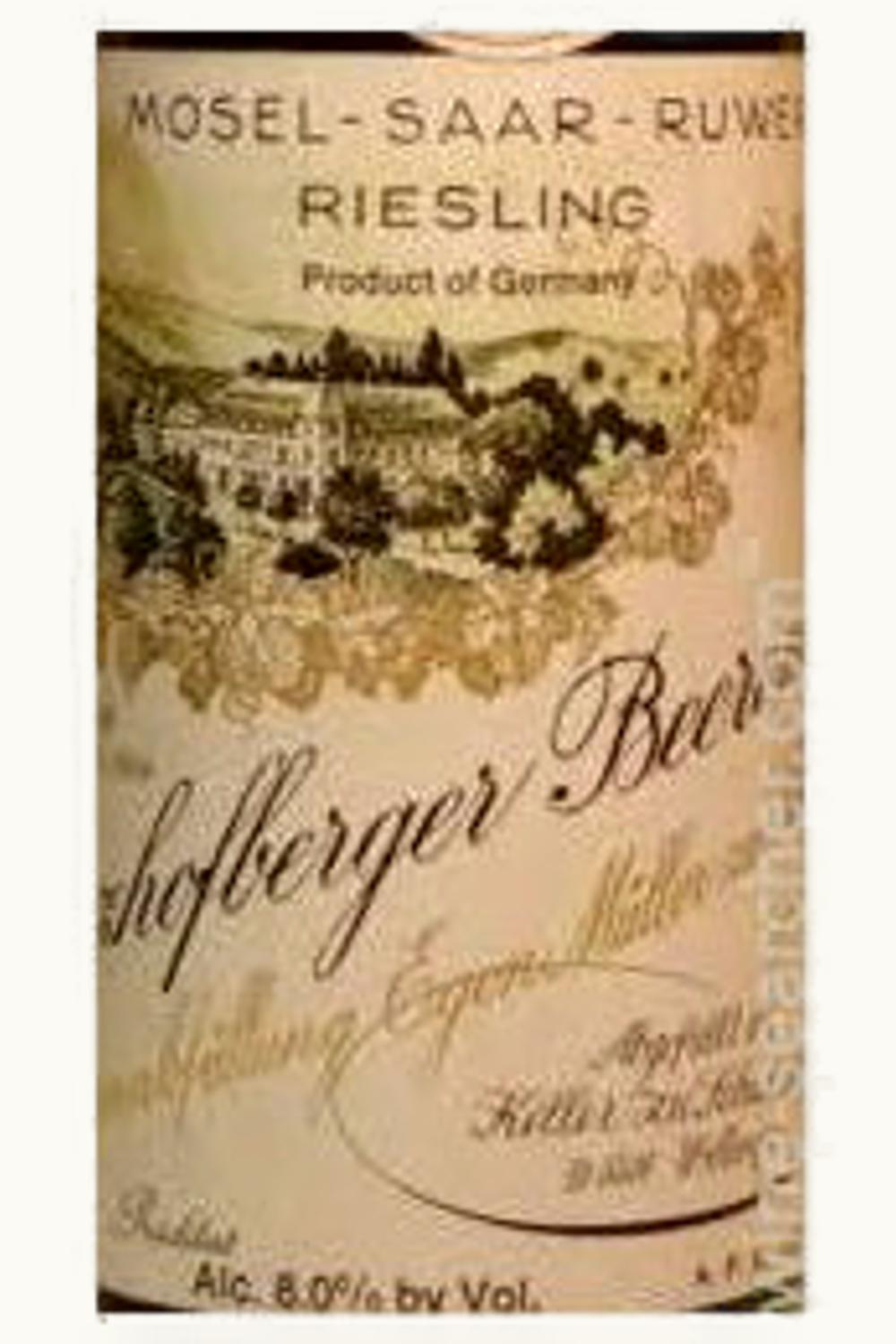 Egon Müller Egon Müller Scharzhofberger Riesling BA, 1990