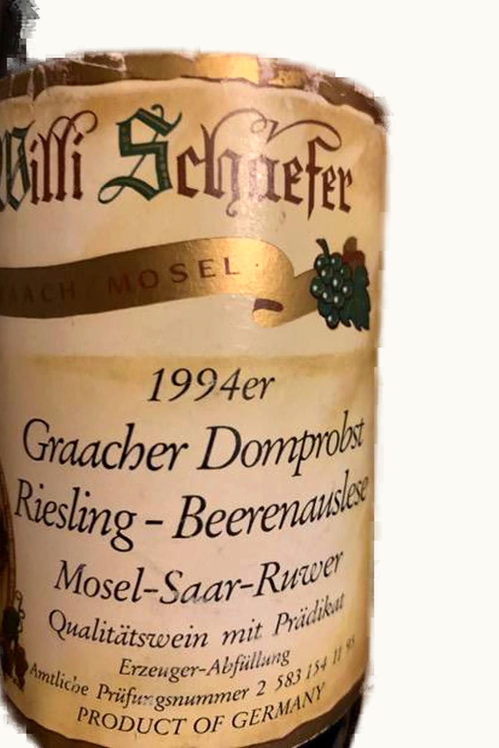 Willi Schaefer Willi Schaefer Domprobst Riesling BA, 1990