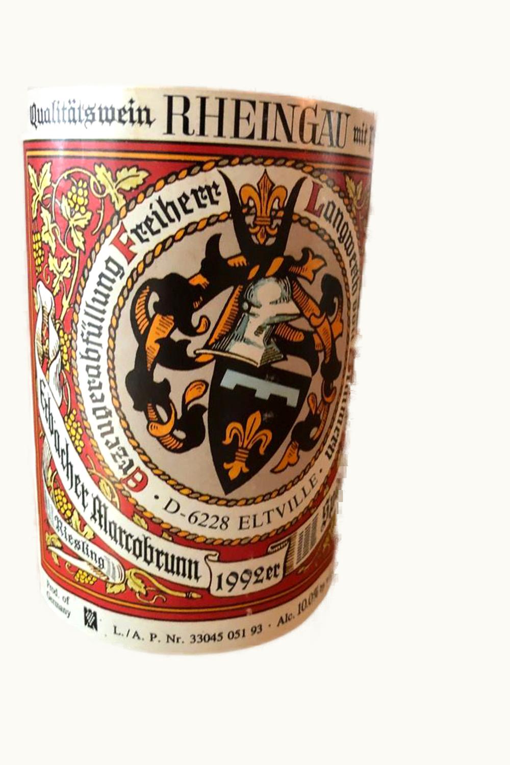 Freiherr Langwerth Freiherr Langwerth Marcobrunn Riesling TBA, 1989