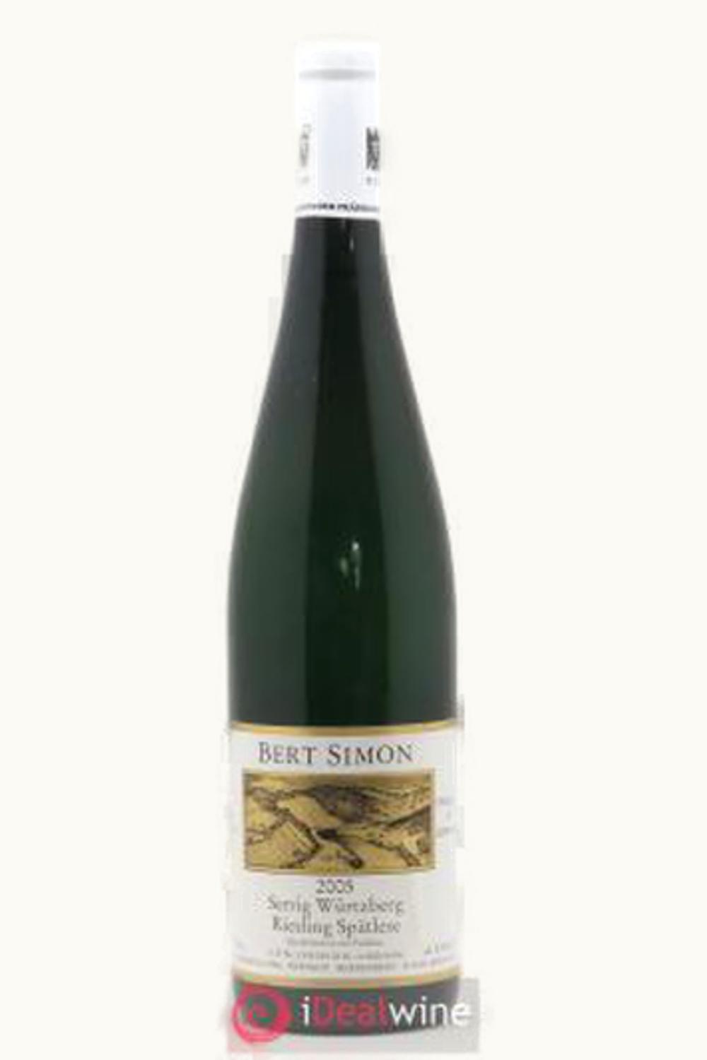 Bert Simon Bert Simon Serrig Würzberg Riesling Kabinett, 1985