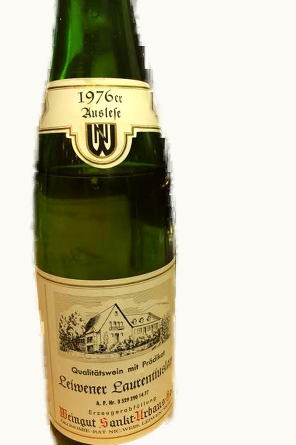 St. Urbans-Hof St. Urbans-Hof Nik Weis Laurentiuslay Riesling BA, 1976