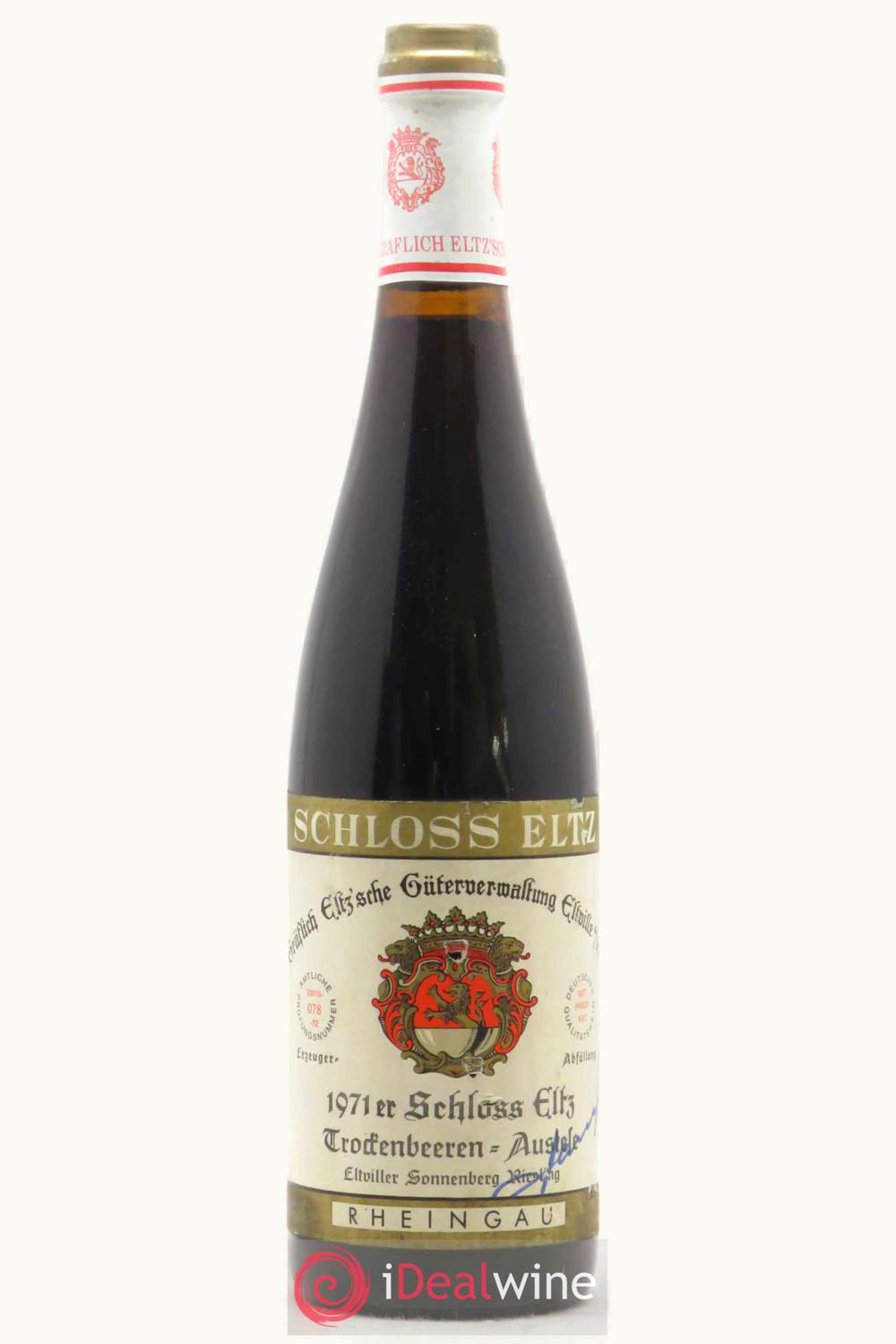 Schloss Eltz Schloss Eltz Gehrner Riesling BA, 1971