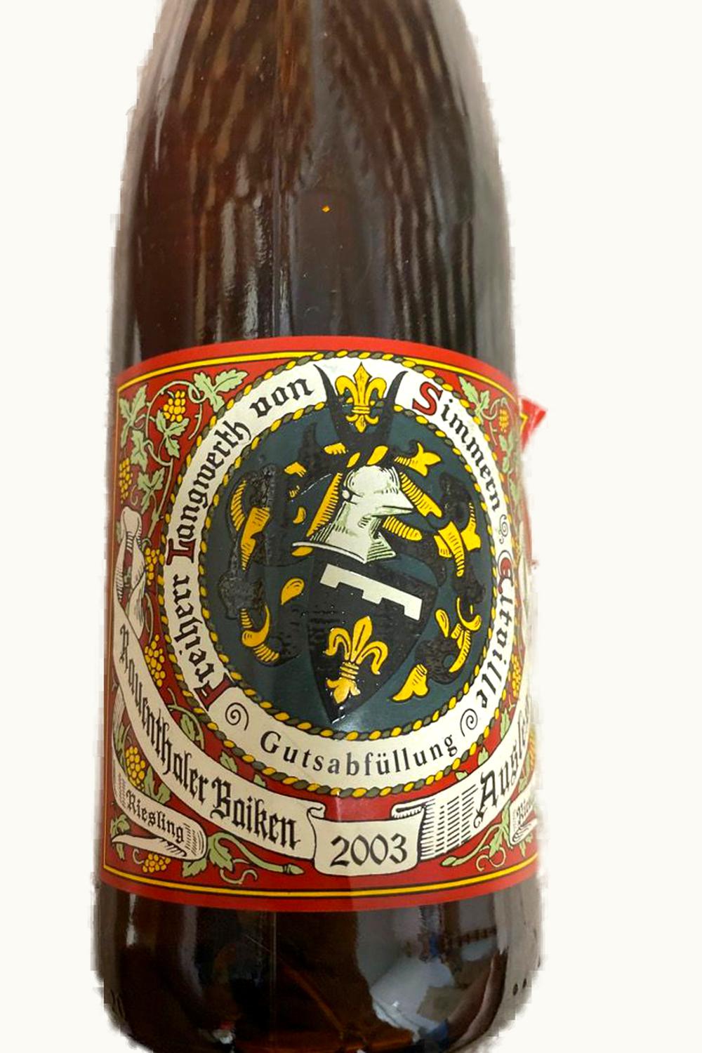 Freiherr Langwerth Freiherr Langwerth Baiken Riesling BA Rauenthal, 1971