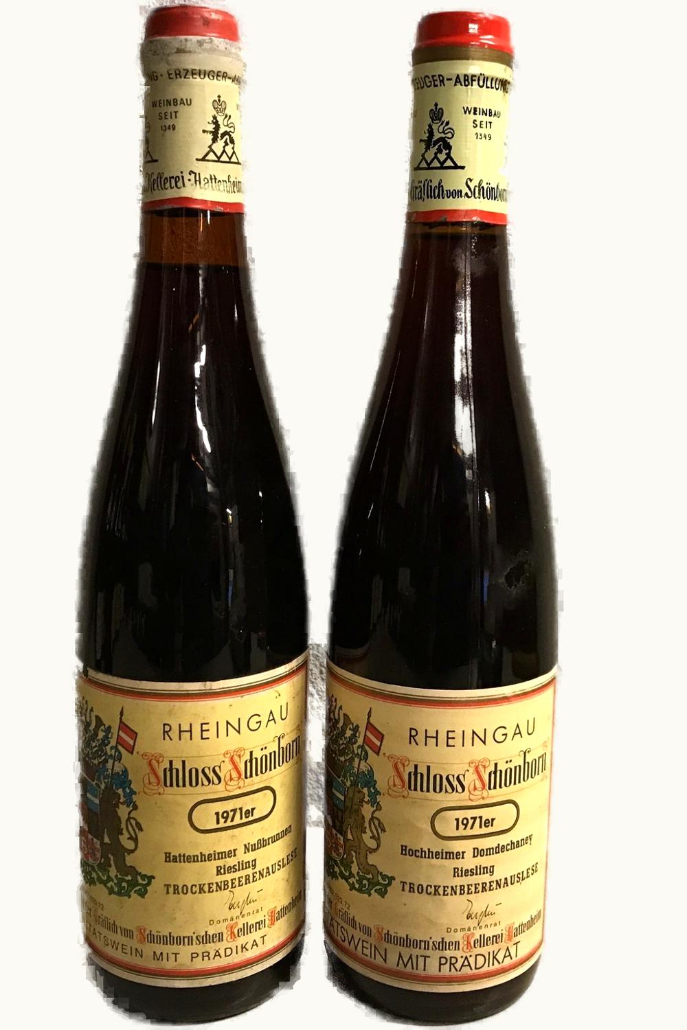 Graf Schönborn Graf Schönborn Schloss Nussbrunnen Riesling BA, 1971