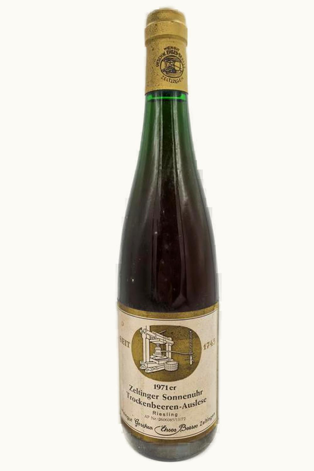 Geschwister Ehses & Berres Geschwister Ehses & Berres Zeltinger Sonnenuhr Riesling TBA, 1971