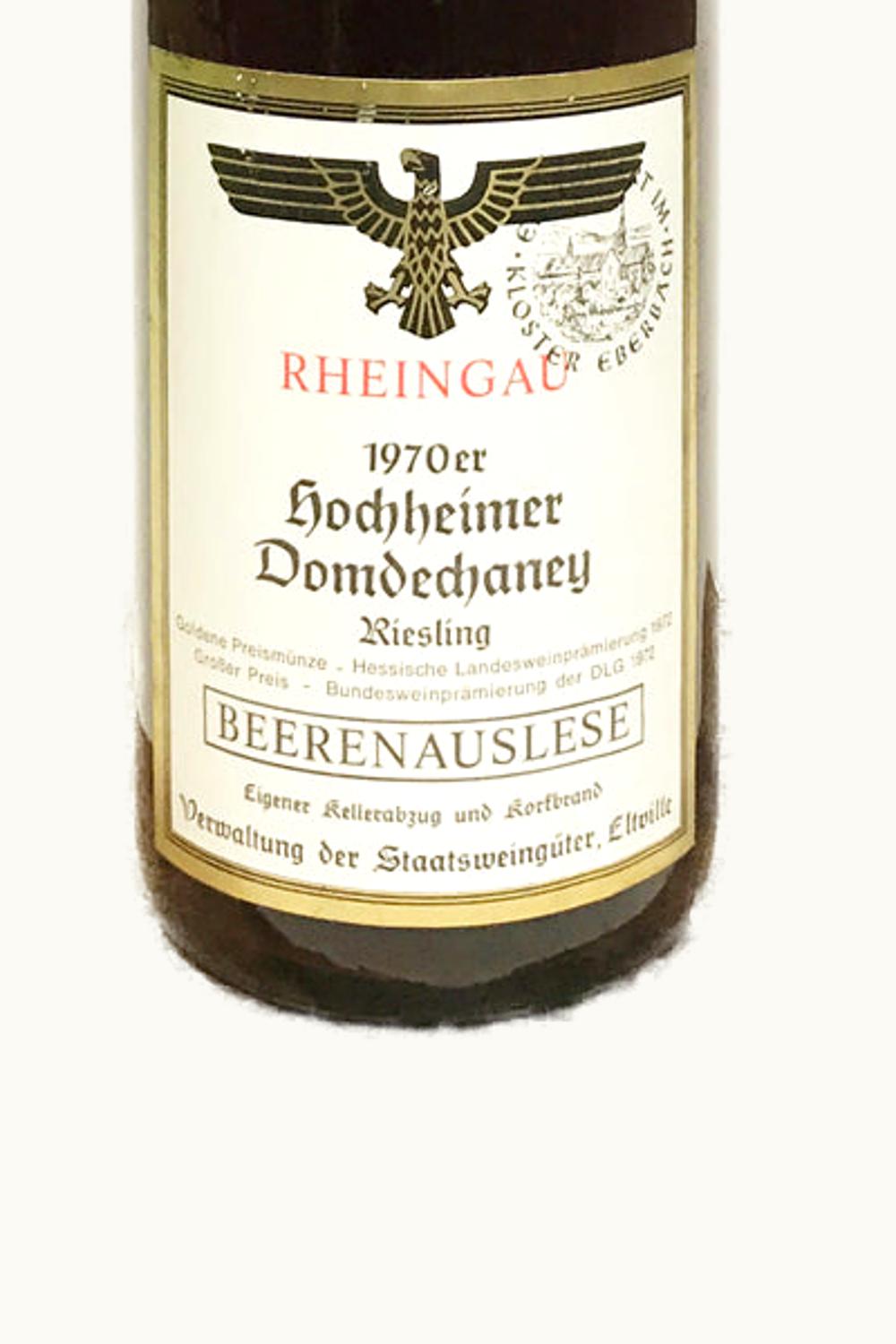 Staatlicher Hofkeller Mainz Staatlicher Hofkeller Mainz Hochheim Domdechaney Riesling Auslese, 1970