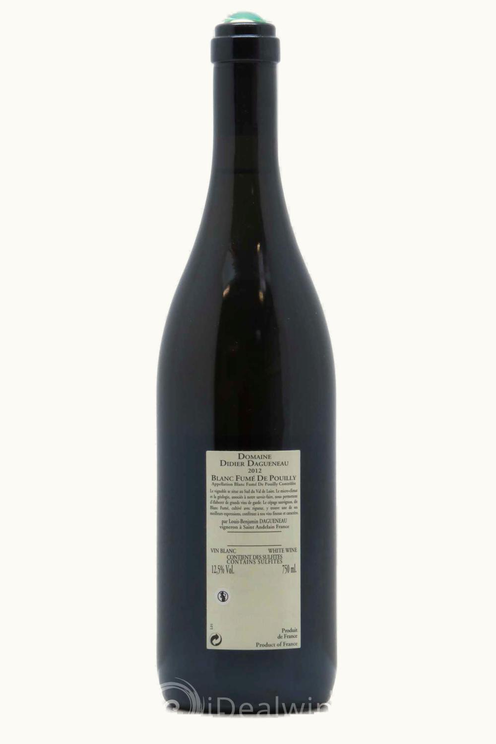 Louis Benjamin Didier Dagueneau Louis Benjamin Didier Dagueneau Blanc Fumé de Pouilly Upper Loire, 2012