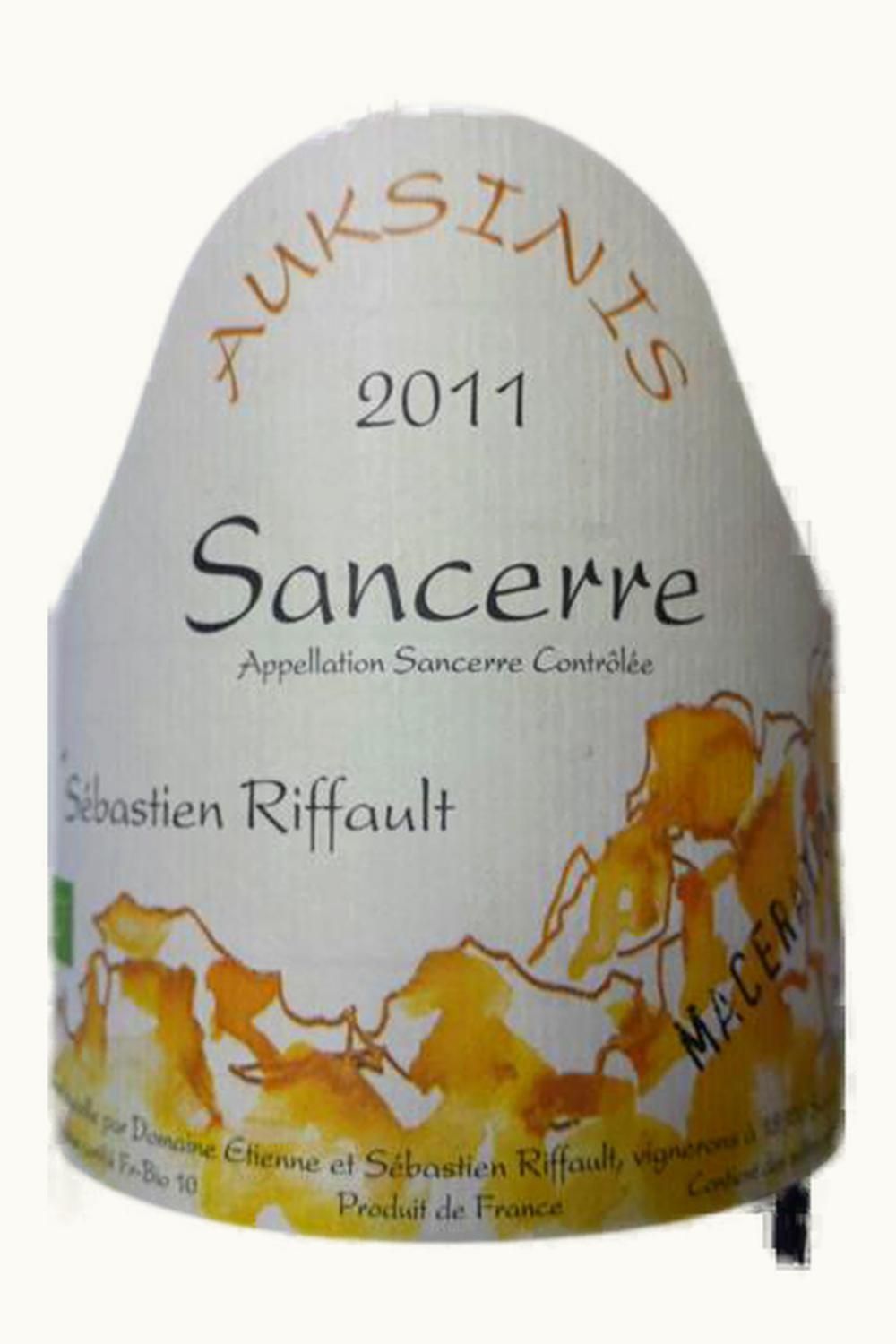 Domaine Sebastian Riffault Domaine Sebastian Riffault Auksinis Sancerre Upper Loire, 2011