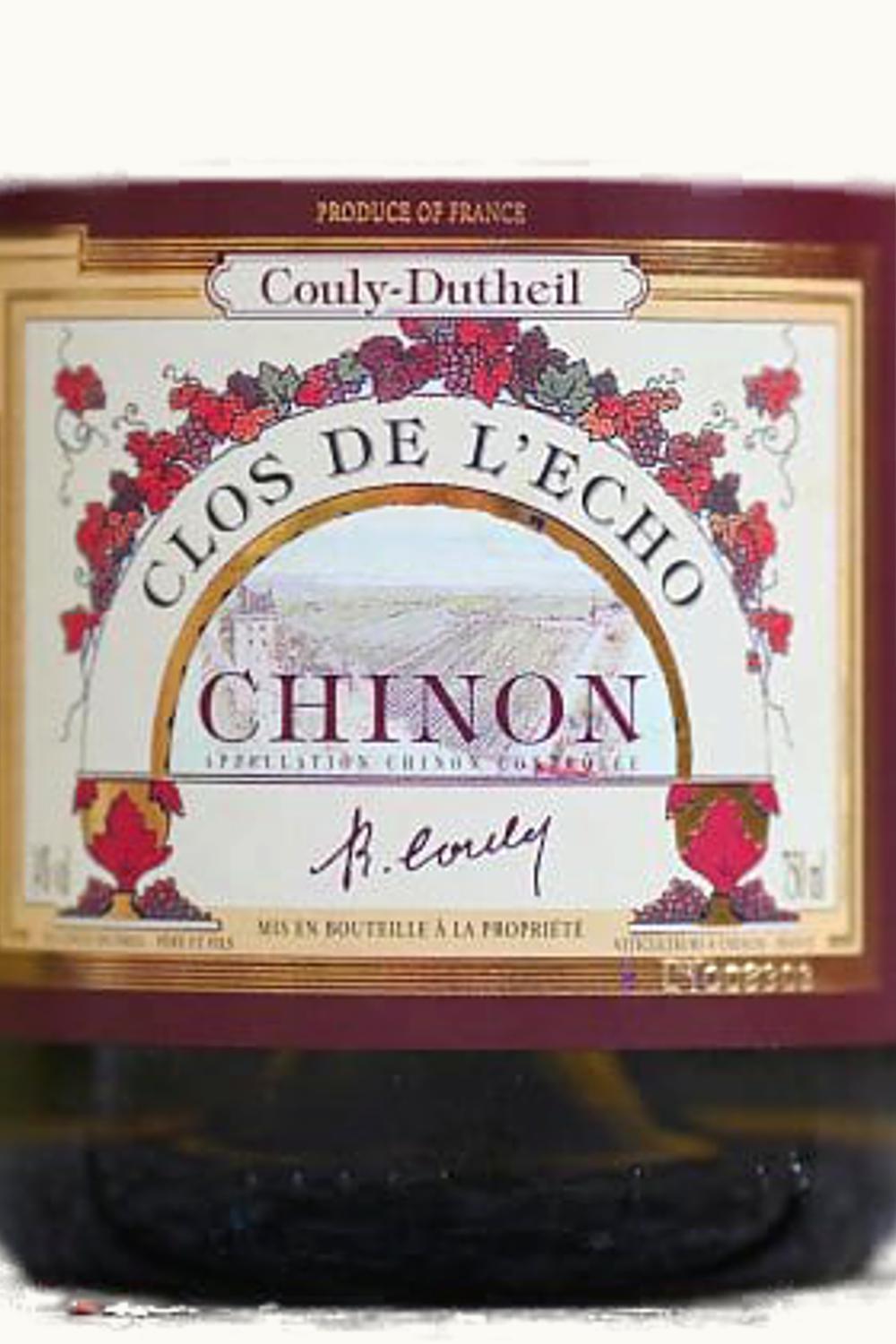 Couly-Dutheil Couly-Dutheil Clos de l'Echo Chinon Touraine Loire, 2010
