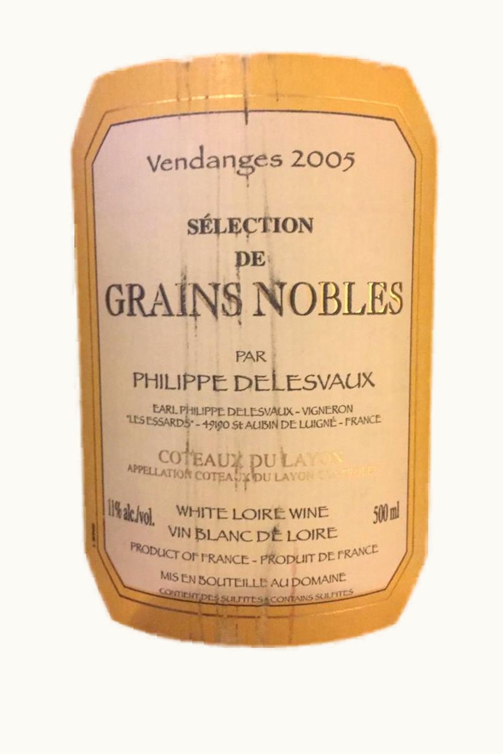 Domaine Philip Delesvaux Domaine Philip Delesvaux Sélection de Grains Nobles Coteaux du Layon Anjou Loire, 2005