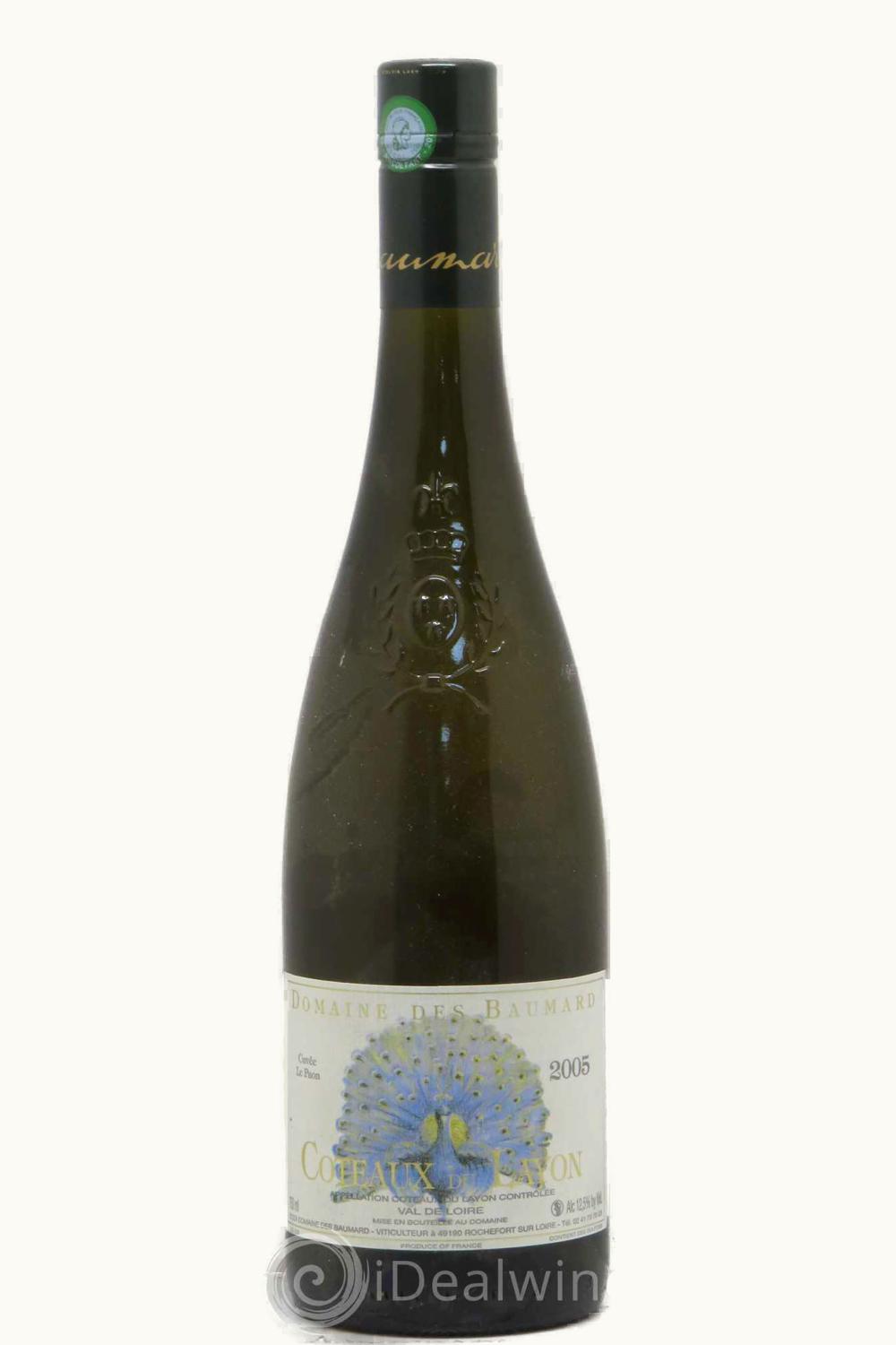 Domaine de Baumard Domaine de Baumard Cuvee Le Paon Coteaux du Layon Anjou Loire France, 2005