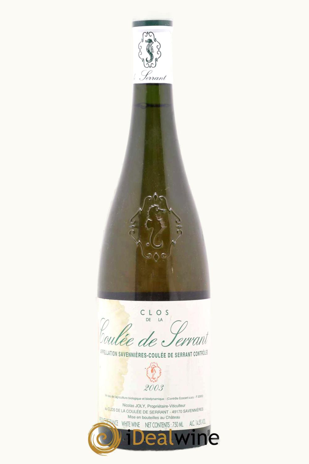 VIgnoble de la Coulée Serrant VIgnoble de la Coulée Serrant Clos Savenières Anjou Loire France, 2003
