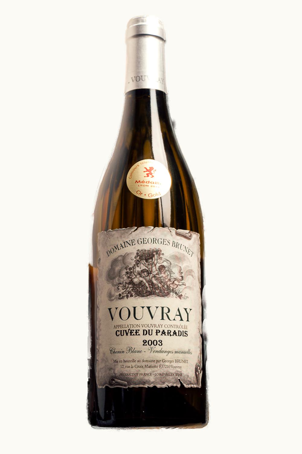 Domaine George Brunet Domaine George Brunet Doux Cuvee du Paradis Vouvray Touraine Loire France, 2003