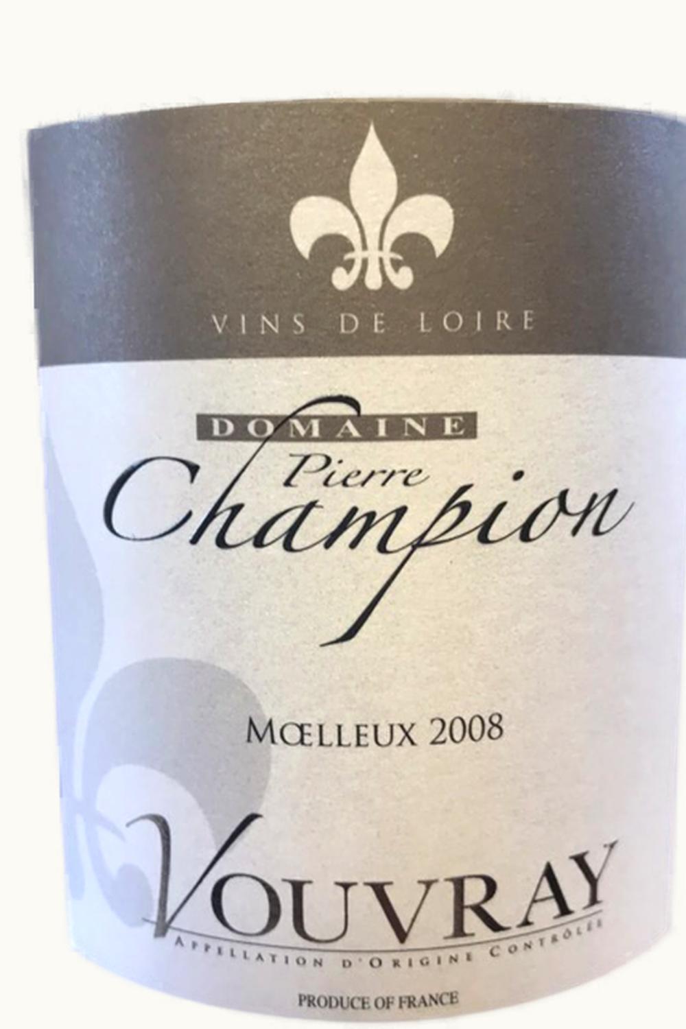 Pierre Champion Pierre Champion Vouvray Moelleux Touraine Loire France, 2002