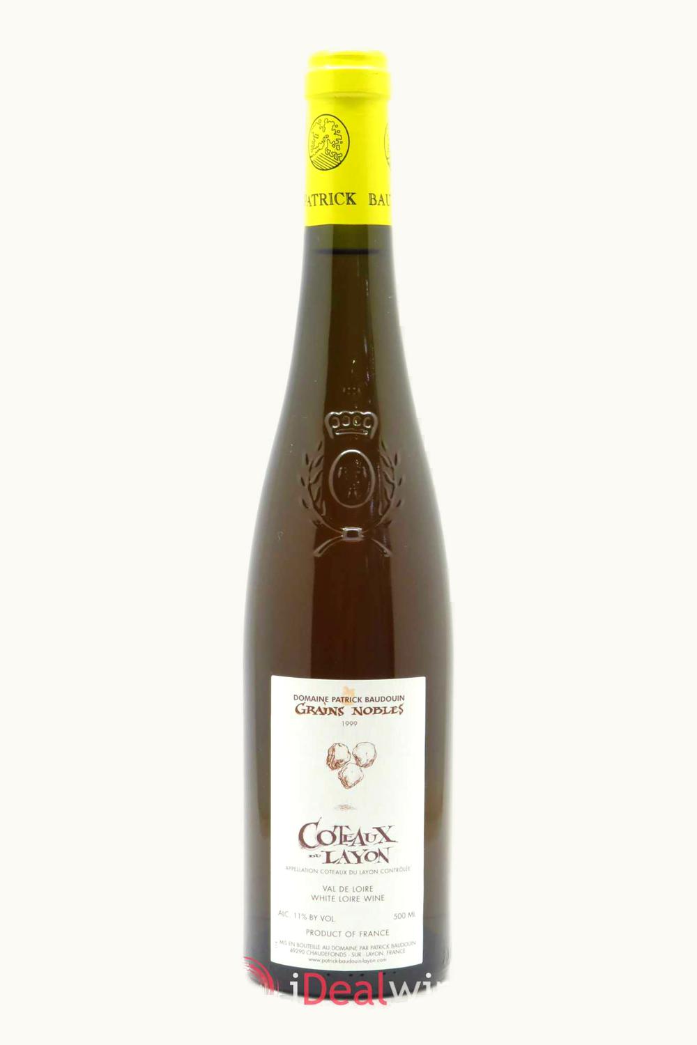 Domaine Patrick Bardouin Domaine Patrick Bardouin Select de Grain Noble Coteaux du Layon Anjou Loire France, 2001