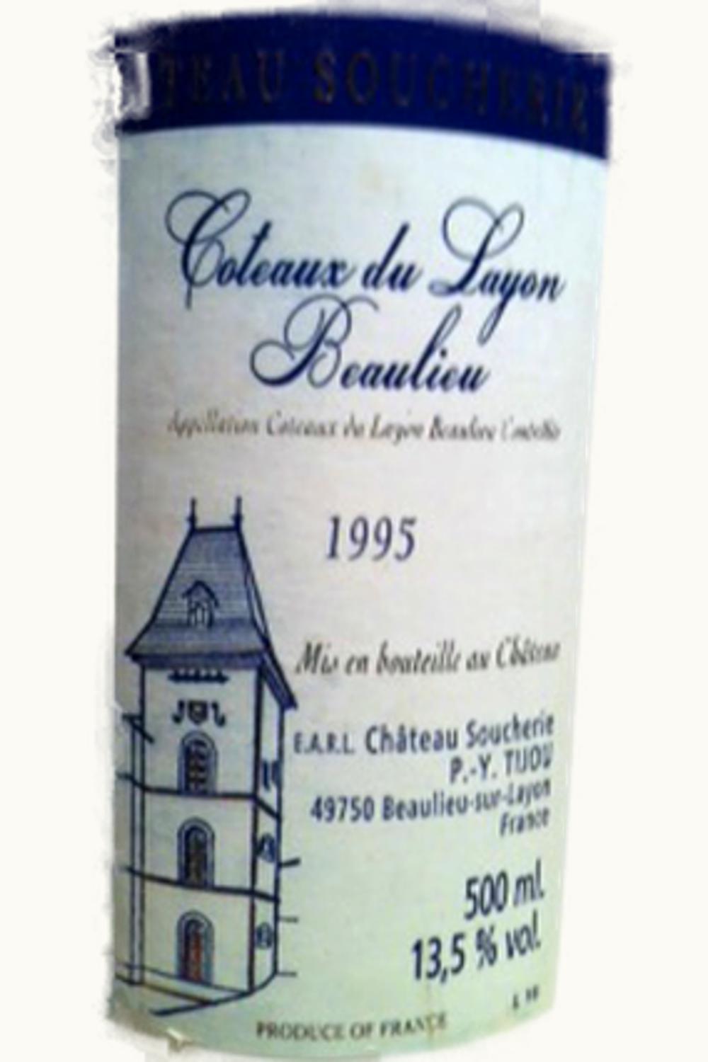 Soucherie Soucherie Beaulieu Coteaux du Layon Sur Anjou Loire France, 1996