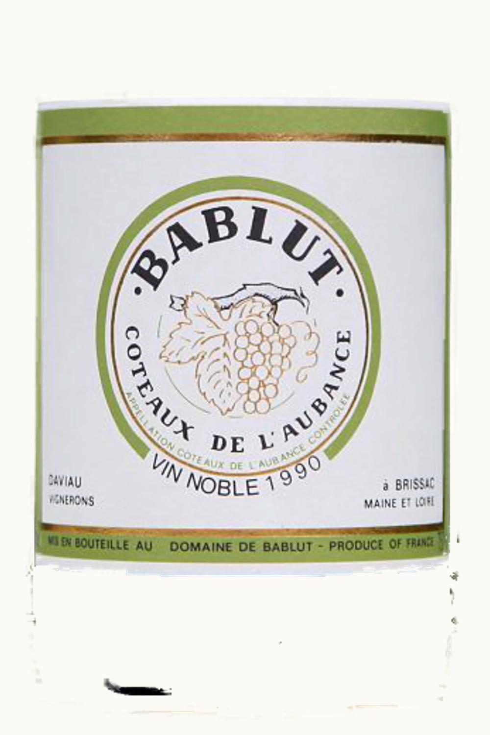 Domaine de Bablut Domaine de Bablut Coteaux l'Aubance Noble Anjou Loire France, 1990