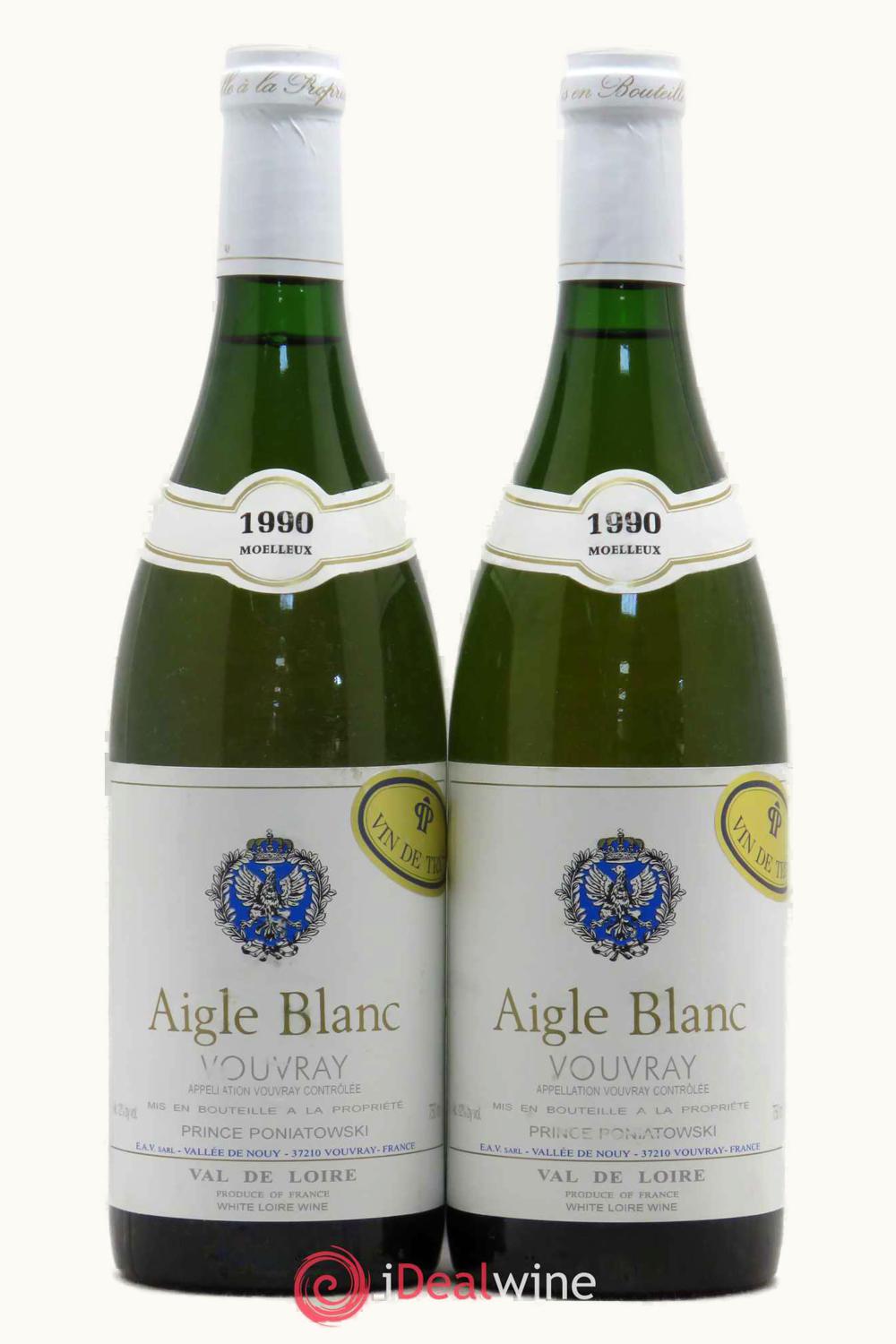 Prince Poniatowski Prince Poniatowski Aigle Blanc de Tris Vouvray Moelleux Touraine Loire France, 1990