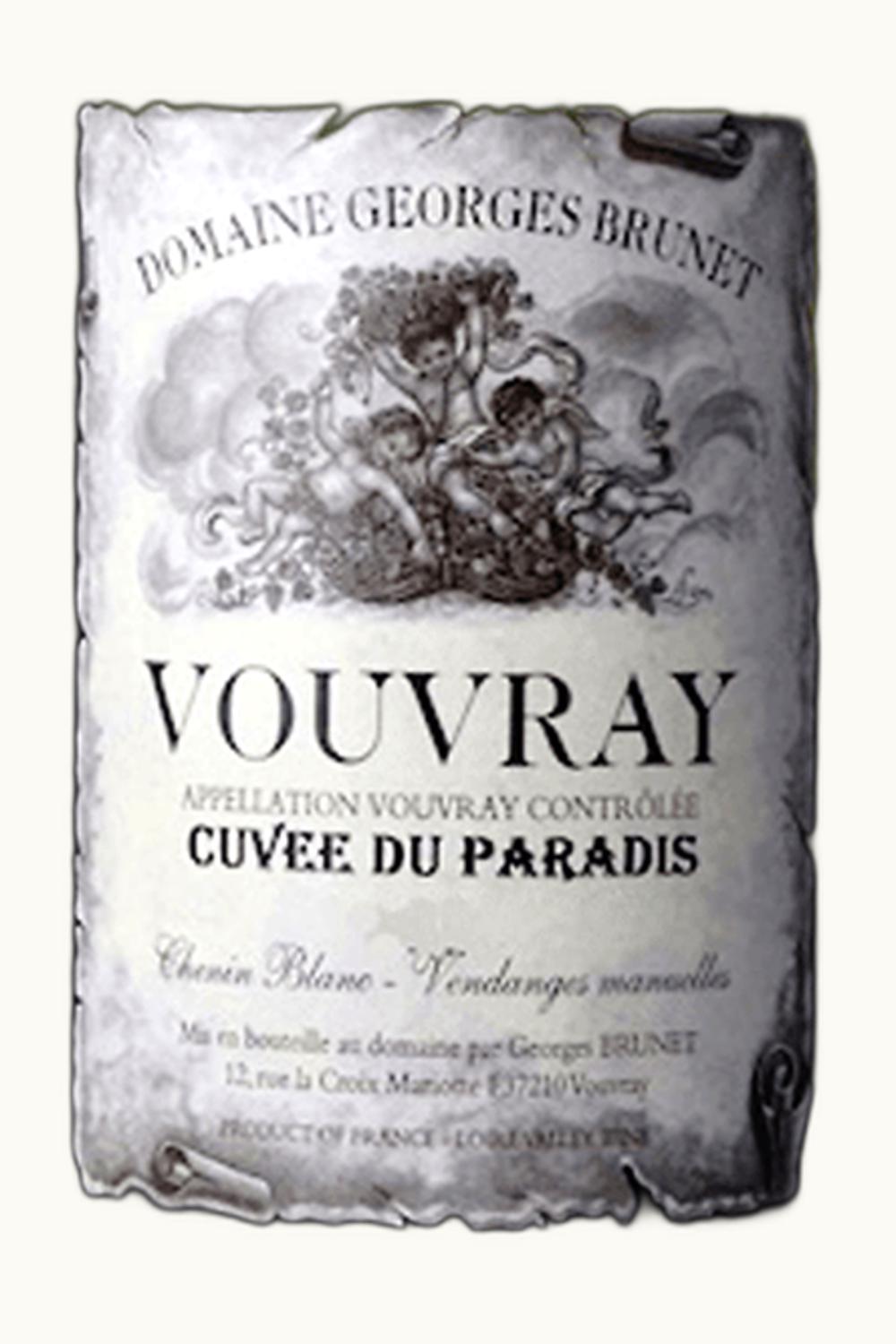 Domaine George Brunet Domaine George Brunet Doux Cuvee du Paradis Vouvray Touraine Loire France, 1990