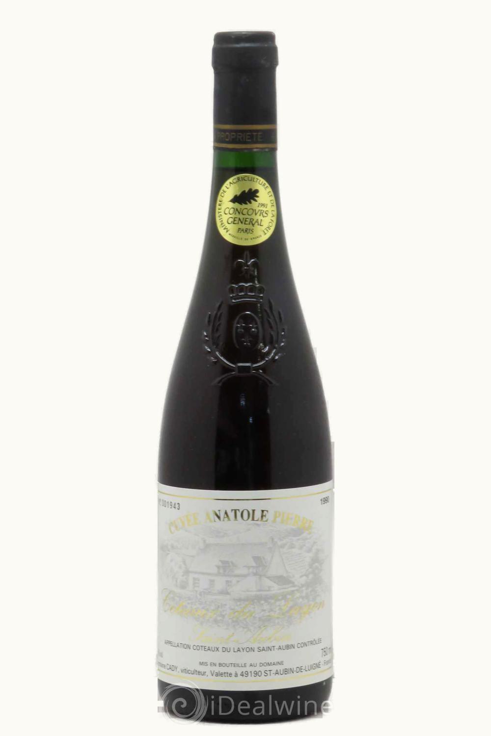 Domaine Cady Domaine Cady St Aubin Cuvee Anatole Pierre Coteaux du Layon de Luigne Anjou Loire France, 1990