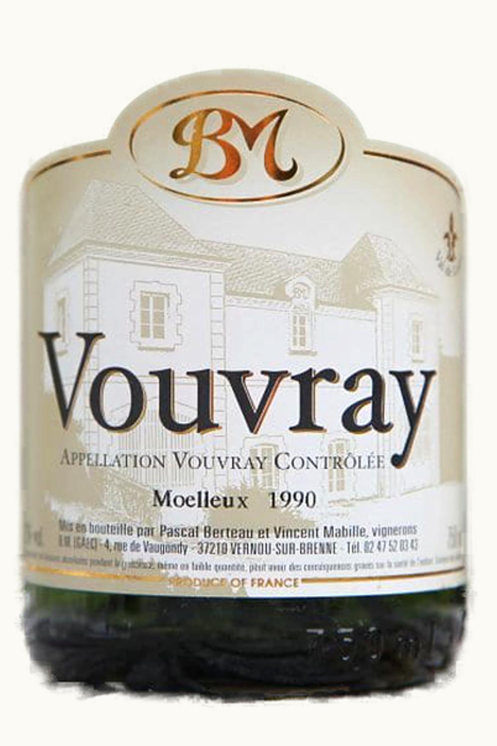 Pascal Berteau Pascal Berteau VIncent Mabille Demi-Sec Vouvray Touraine Loire France, 1990