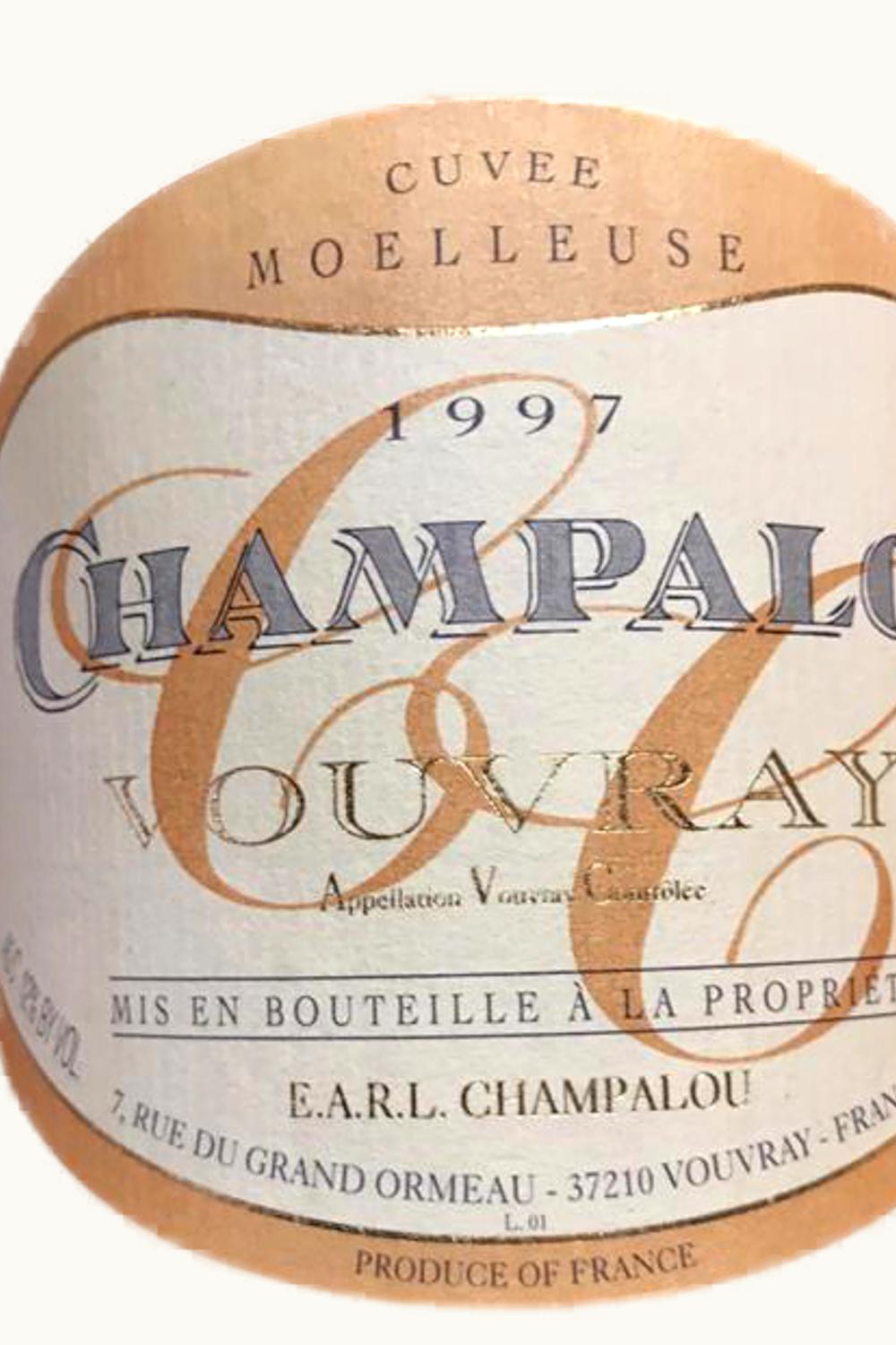 Champalou Champalou Cuvée Moelleuse Vouvray Touraine Loire France, 1989
