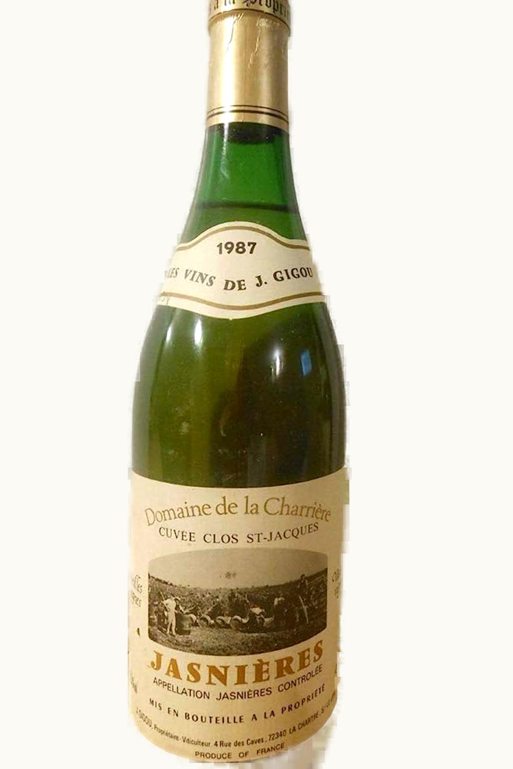 Domaine Gigou Domaine Gigou Clos St. Jacques Jasnières Vendômois Loire France, 1987