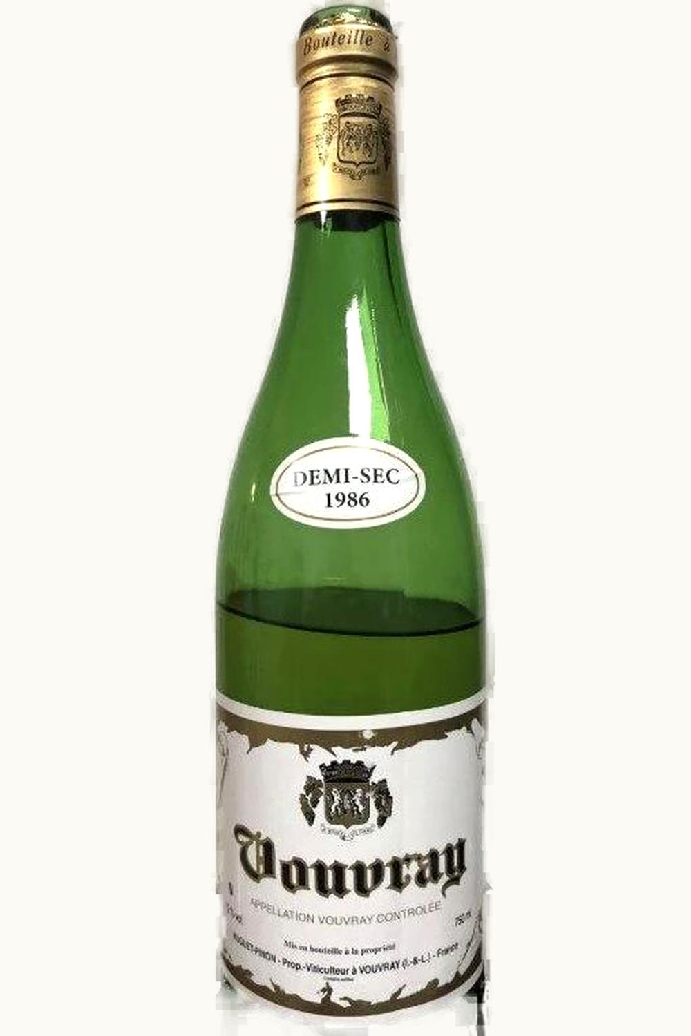 Domaine Huguet Pinon Domaine Huguet Pinon Demi-Sec Vouvray Touraine Loire France, 1986