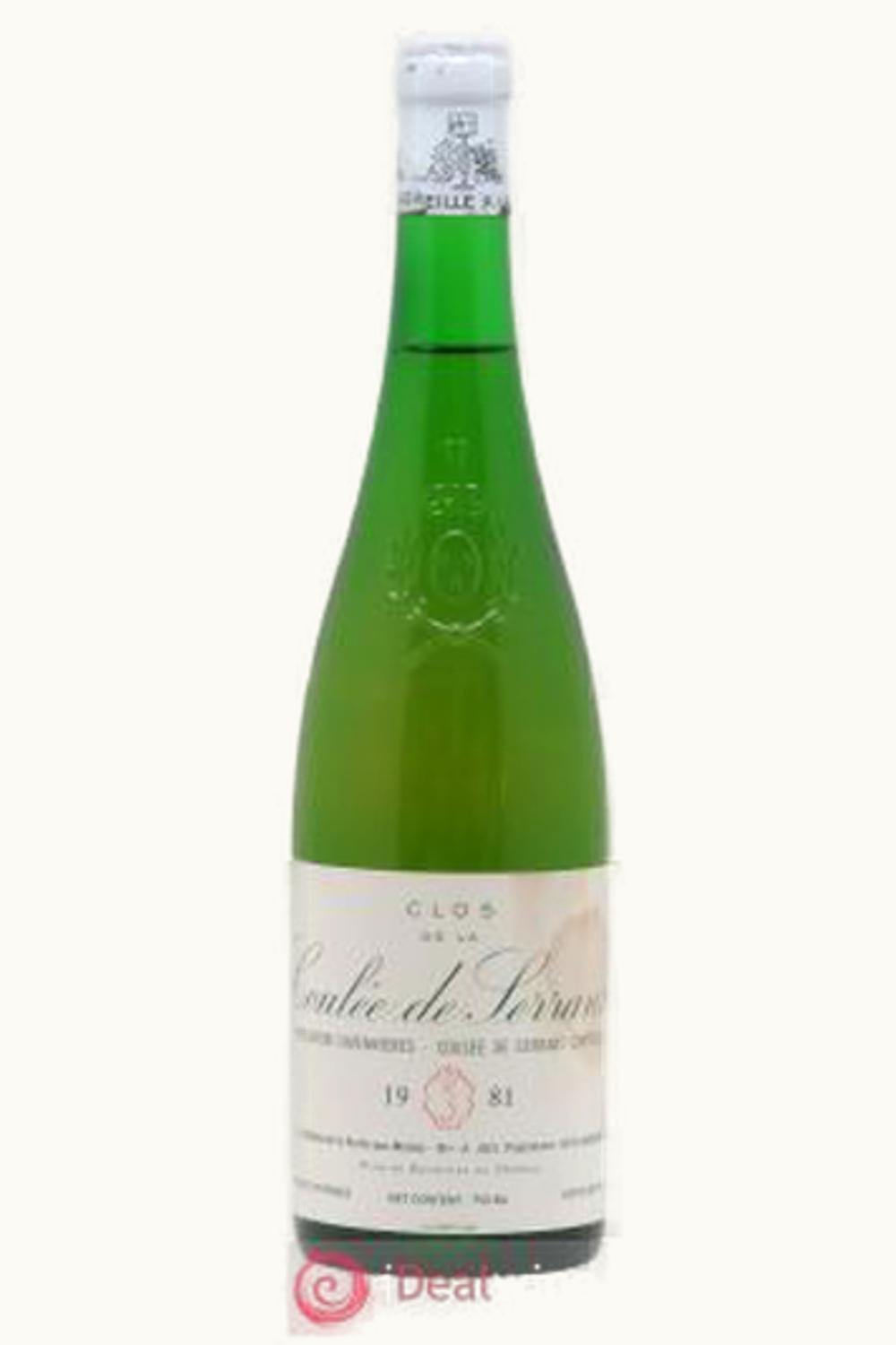 VIgnoble de la Coulée Serrant VIgnoble de la Coulée Serrant Clos Savenier Anjou Loire France, 1981