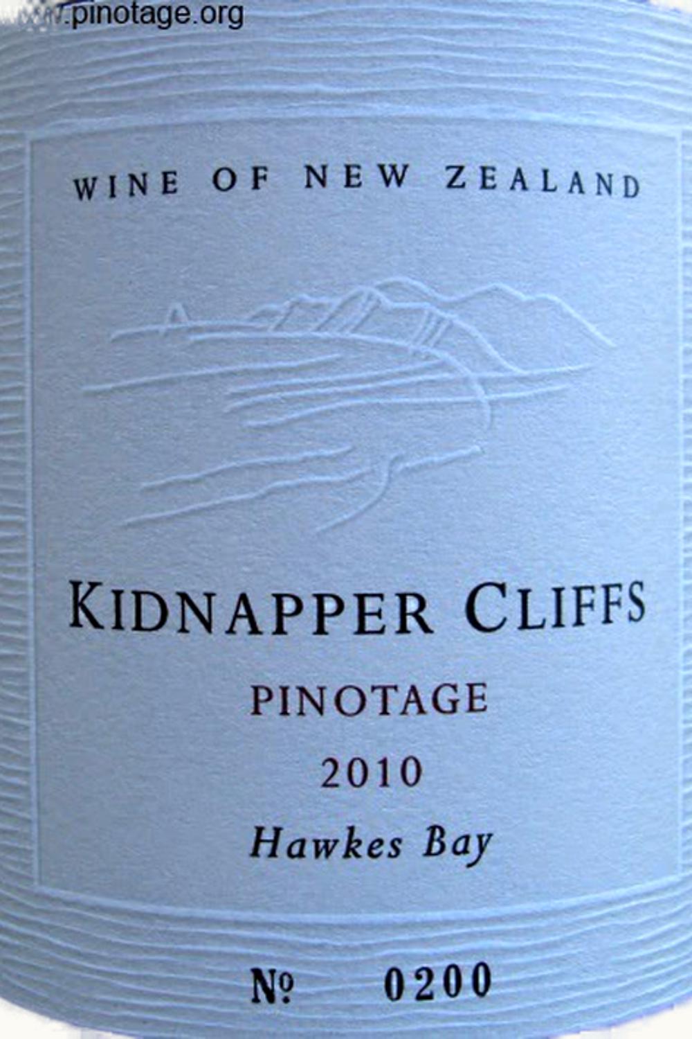 Kidnapper Cliff Kidnapper Cliff Pinotage, 2010