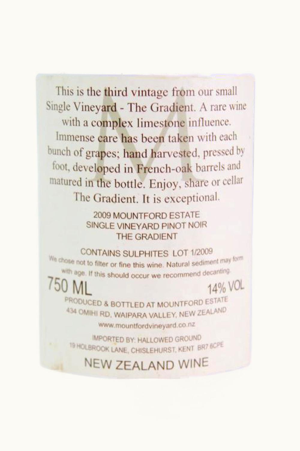 Mountford Estate Mountford Estate The Gradient Pinot Noir, 2009