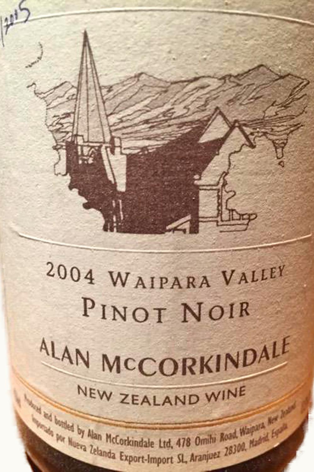 Allan McCorkindale Allan McCorkindale Chalky's Single Pinot Noir, 2009