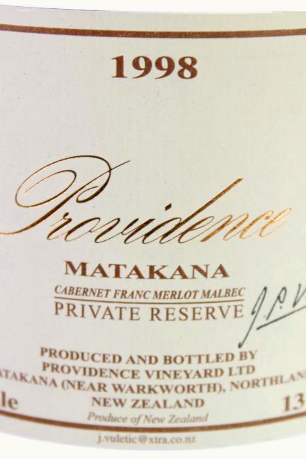 Providence Providence Private Reserve Merlot Cabernet Franc Malbec, 1998