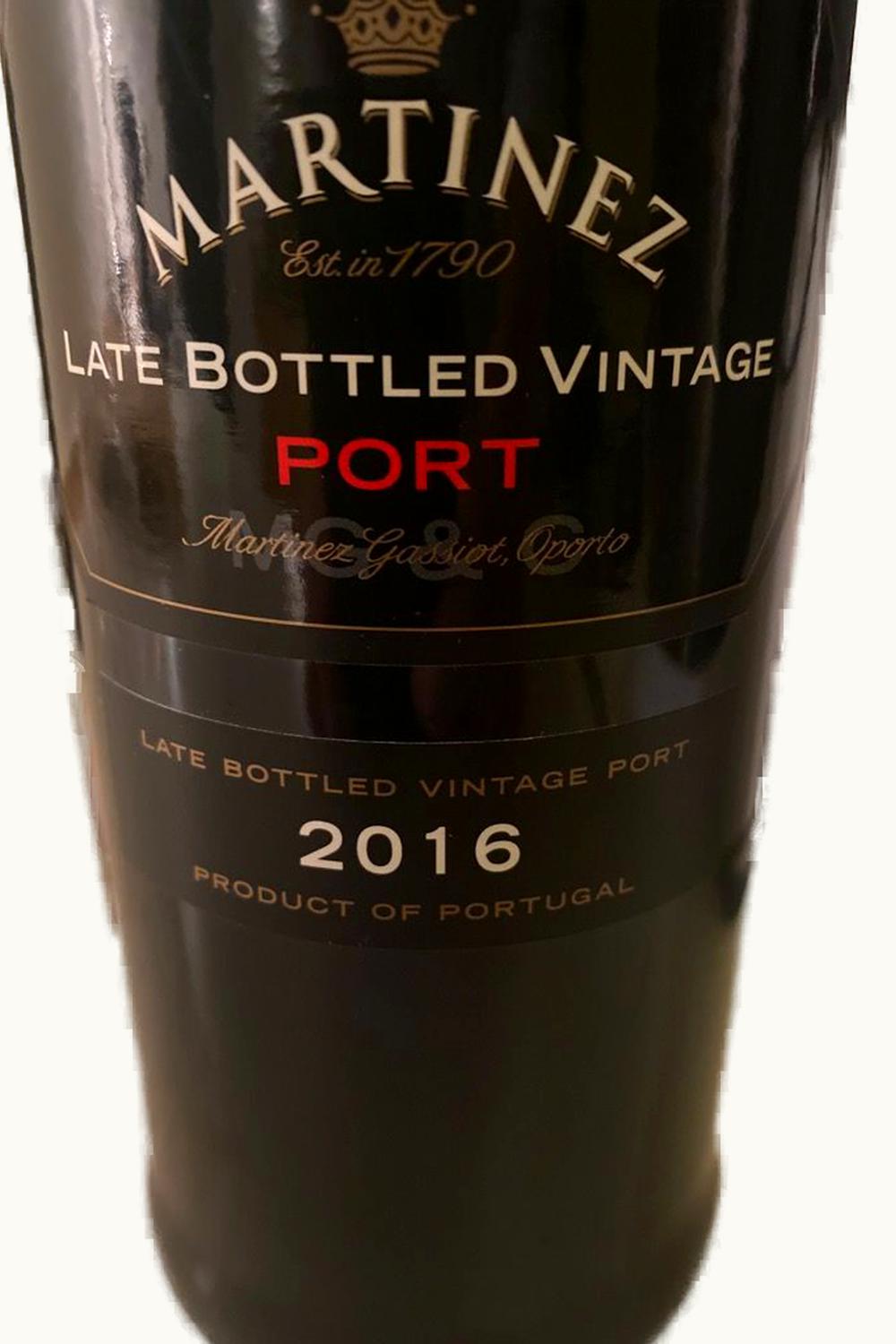 Martinez Gassiot Late Bottled Vintage Port LBV Oporto Douro Portugal, 2016