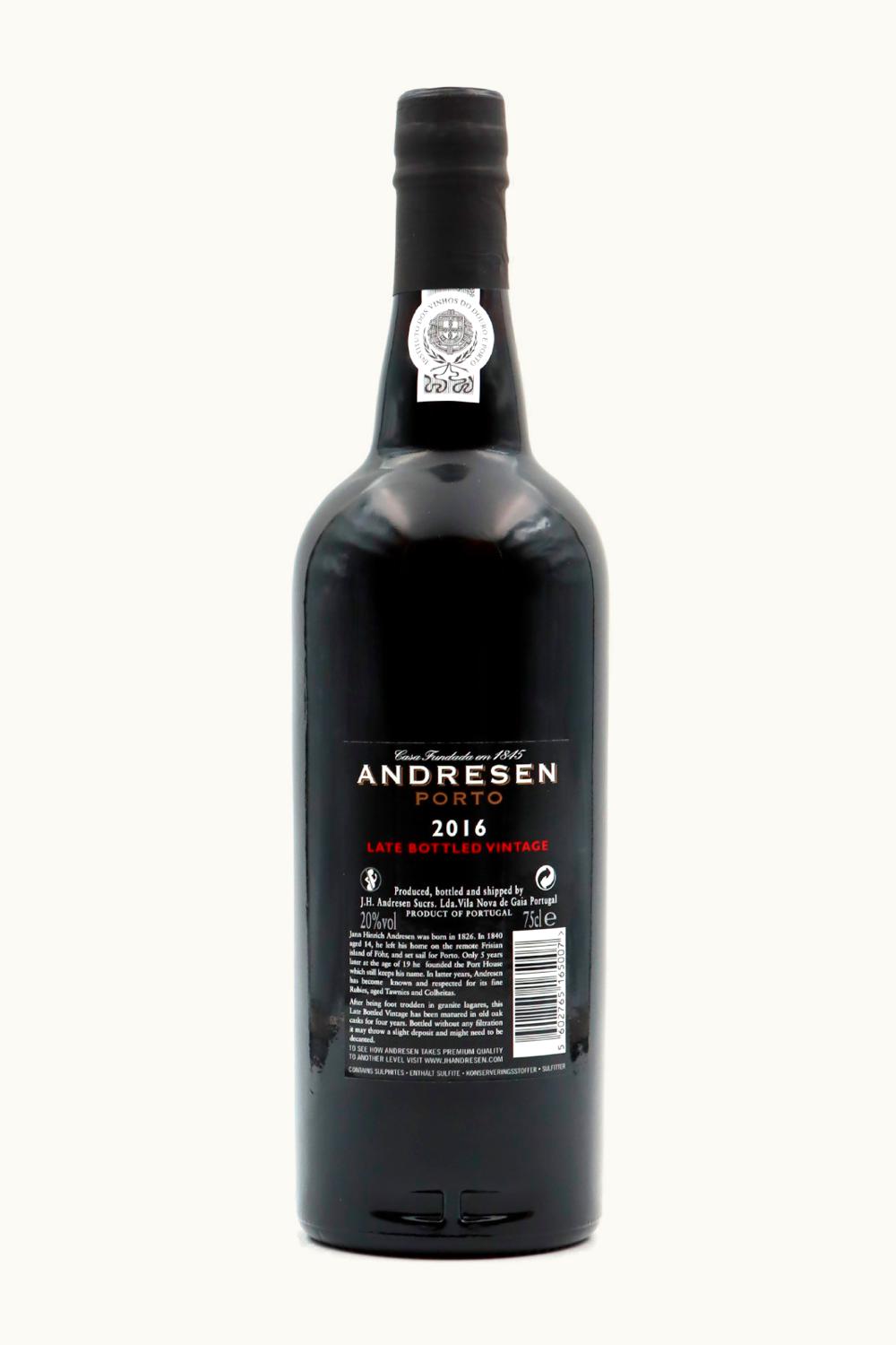J.H. Andressen J.H. Andressen Late Bottled Vintage Port LBV Oporto Douro Portugal, 2016