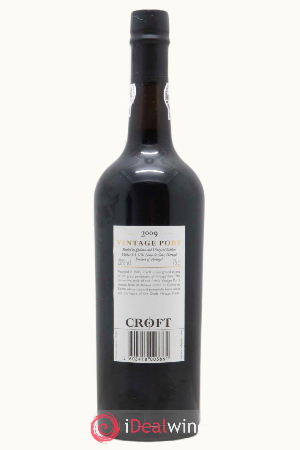 Croft Croft Quinta da Roeda Vintage Port Single Oporto Douro Portugal, 2009