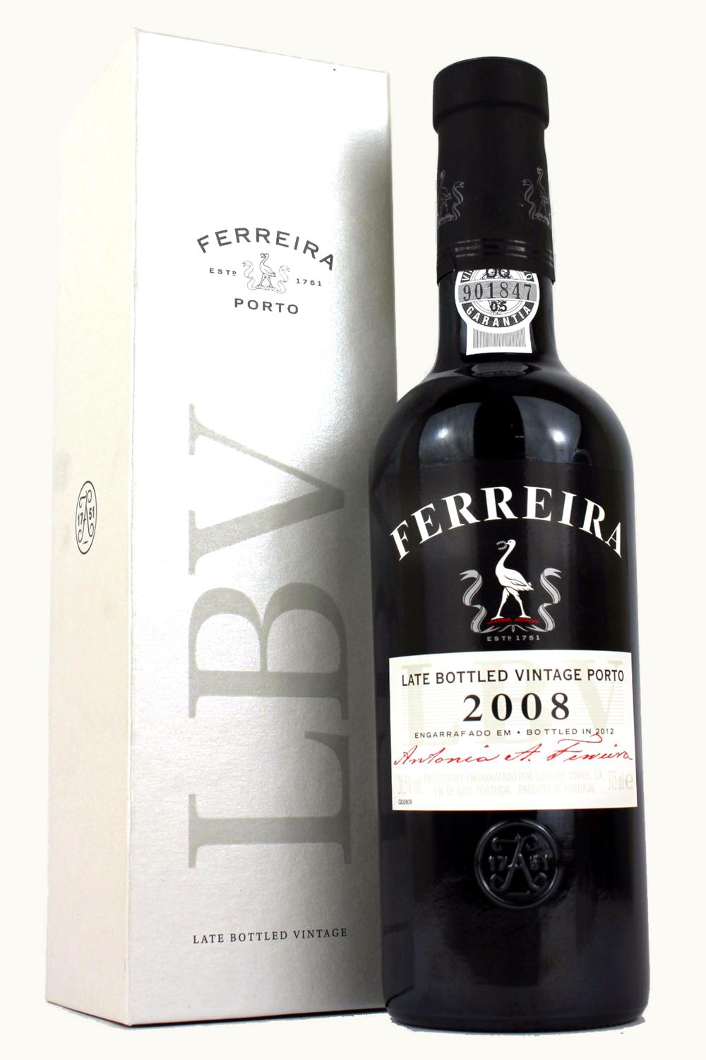 Ferreira Ferreira Late Bottled Vintage Port LBV Oporto Douro Portugal, 2008