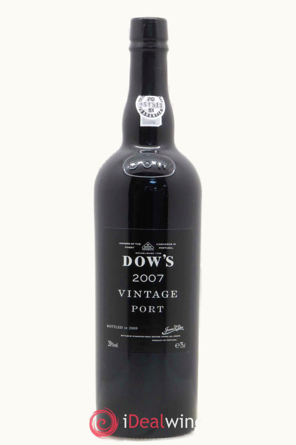 Dow's Dow's Vintage Port Oporto Douro Portugal, 2007