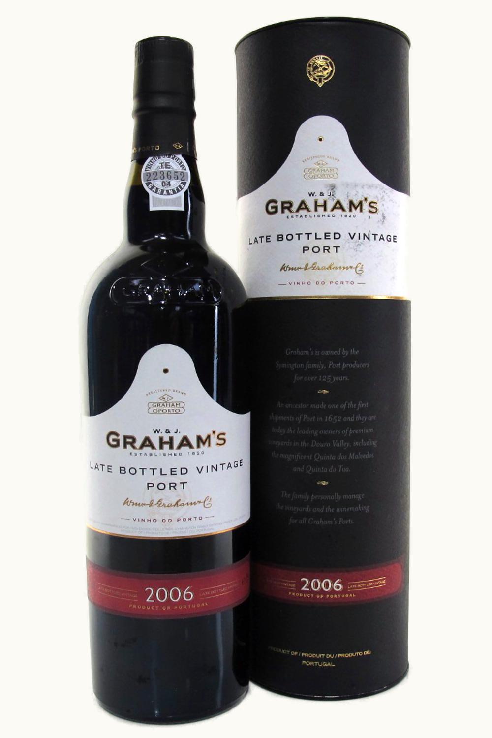 W. & J. Graham's W. & J. Graham's Late Bottled Vintage Port LBV Oporto Douro Portugal, 2006