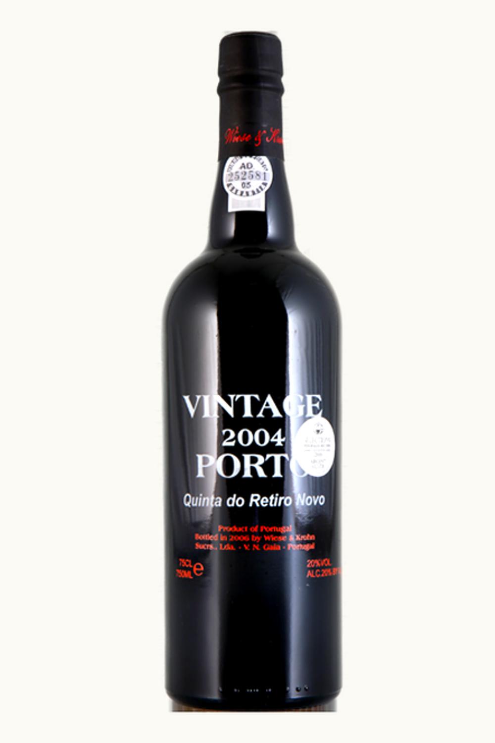Wiese & Krohn Wiese & Krohn Quinta Retiro Novo Port Single Vintage Oporto Douro Portugal, 2004